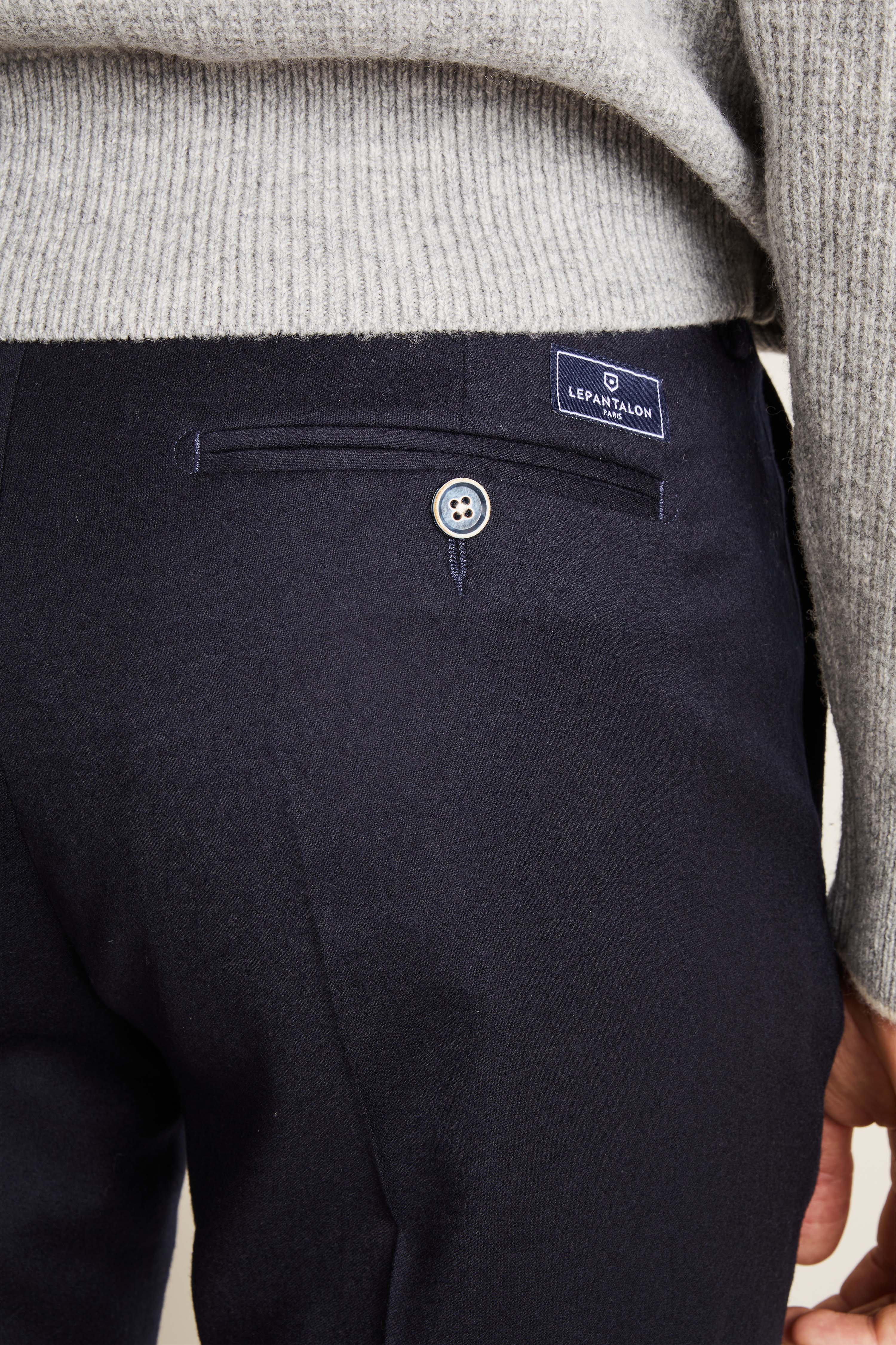 le-pantalon-flanelle-stretch-bleu-marine-laine-m-rinos image 5