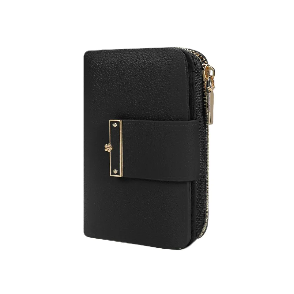 adistylinno-portefeuille-femme-cuir-synth-tique-noir-zip-6-cartes image 1