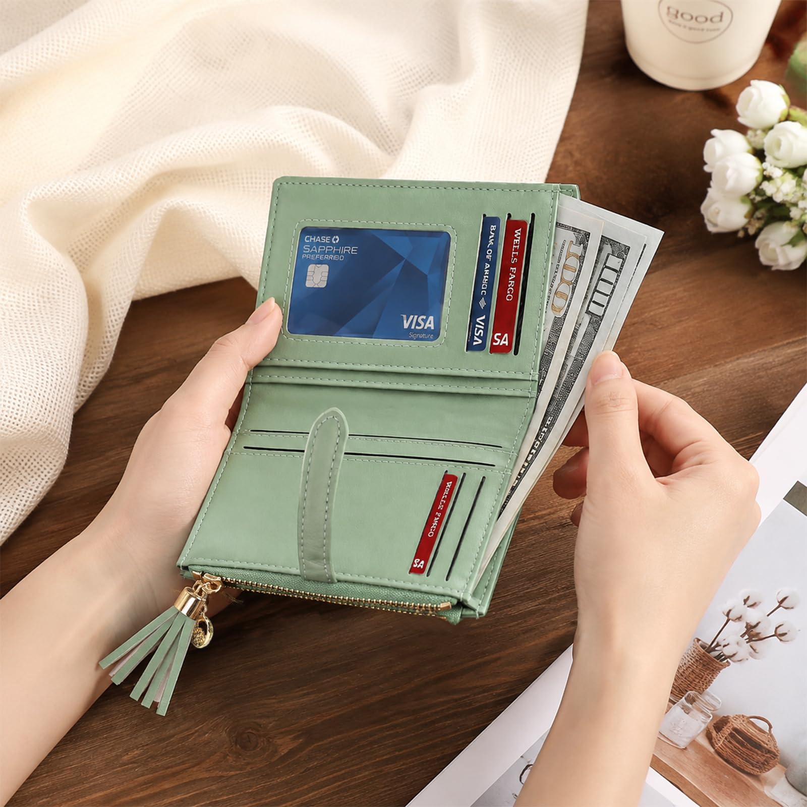 adistylinno-women-s-wallet-portefeuille-vert-compact image 5
