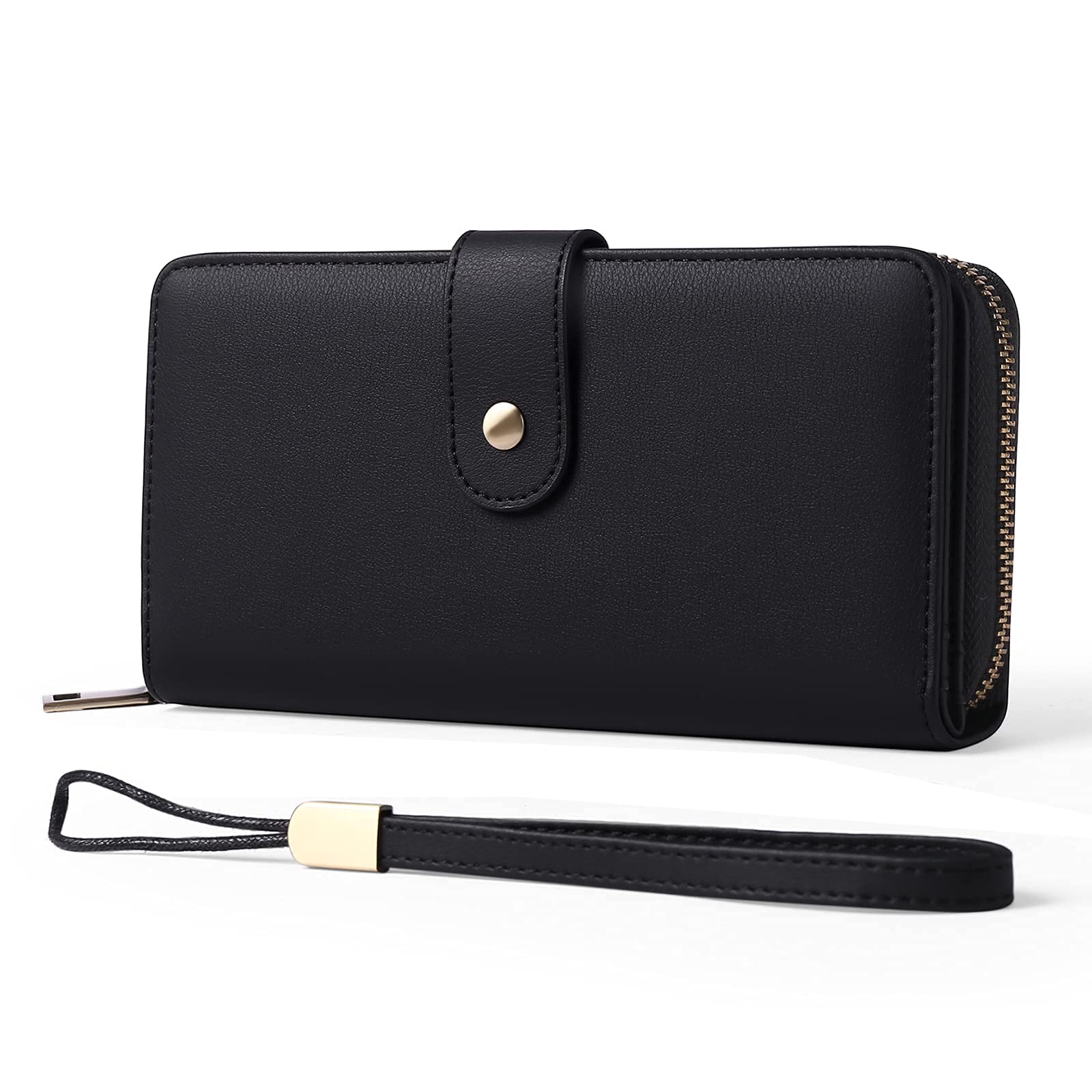 gaekeao-large-wallet-portefeuille-noir-14-cartes image 1