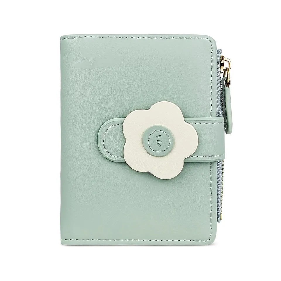 adistylinno-petit-portefeuille-femme-floral-vert-cuir-5-cartes image 1