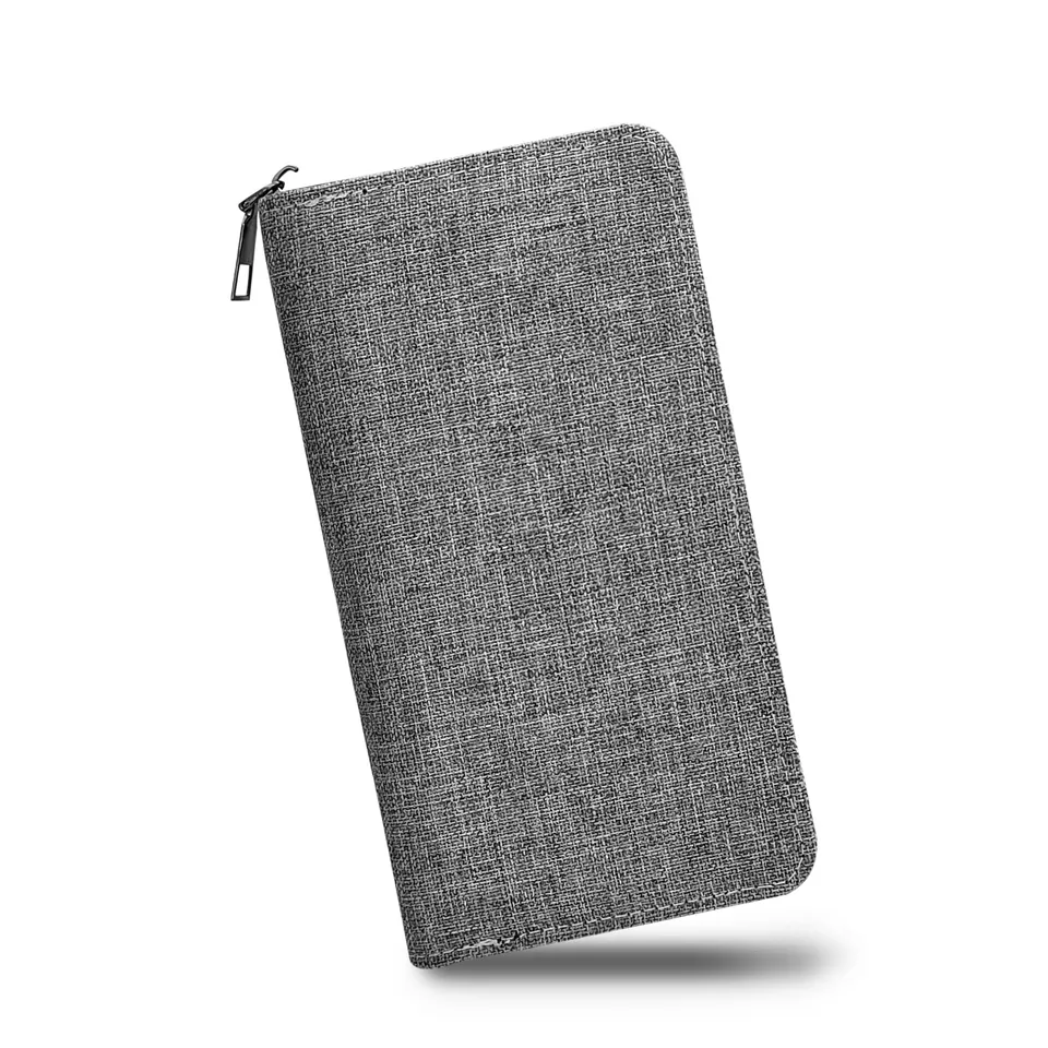 adistylinno-women-s-wallet-portefeuille-long-toile-gris-grande-capacit image 1