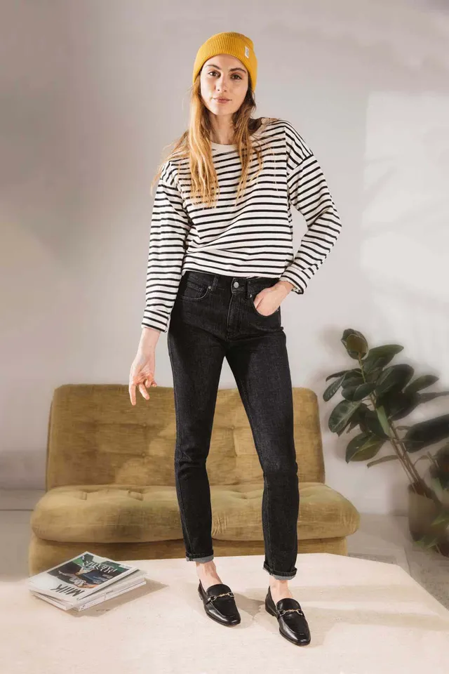 le-pantalon-jeans-homme-jean-slim-vintage-noir-stretch image 1