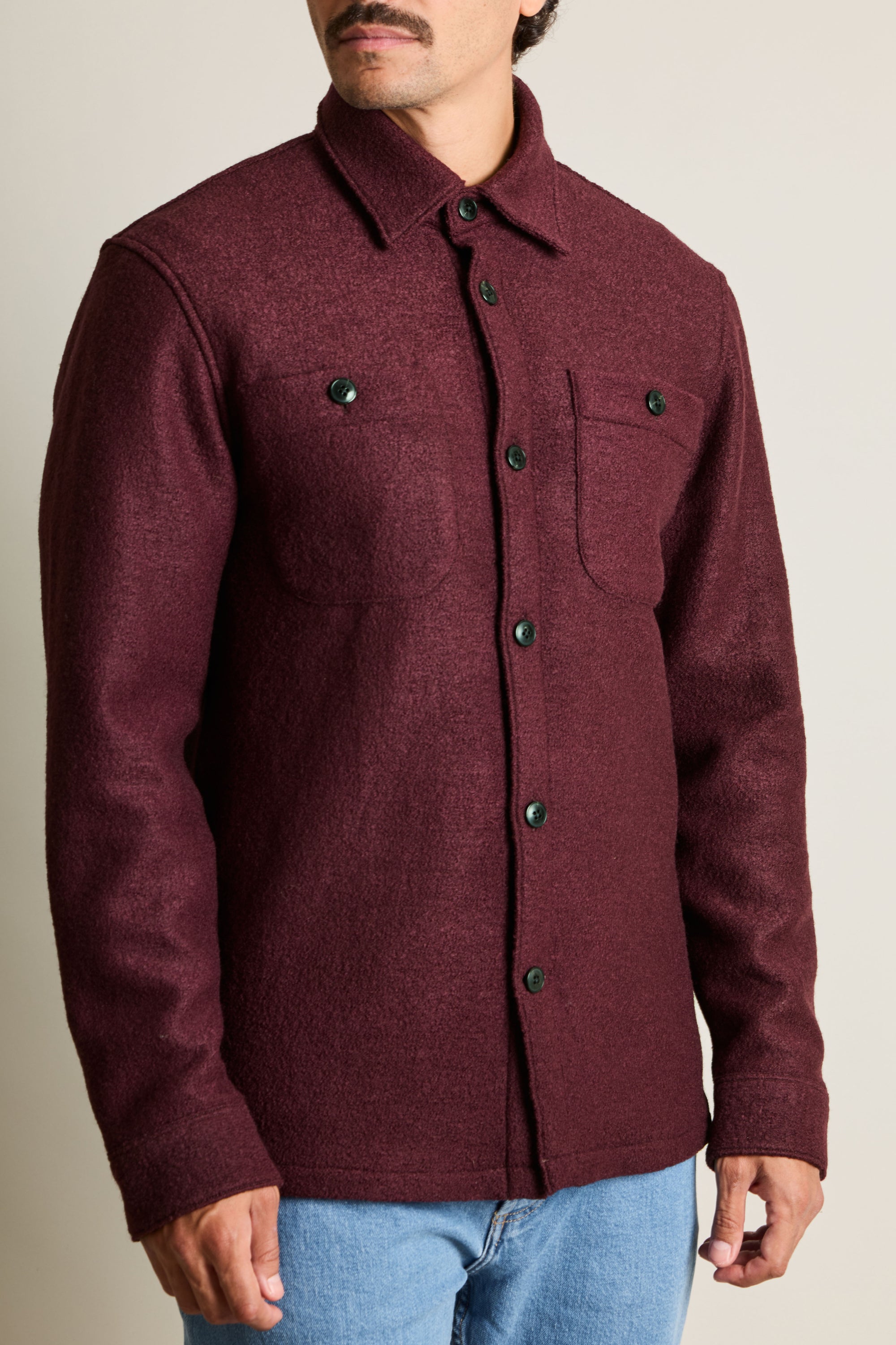 le-pantalon-surchemise-laine-lie-de-vin-homme-laine-bouillie image 2
