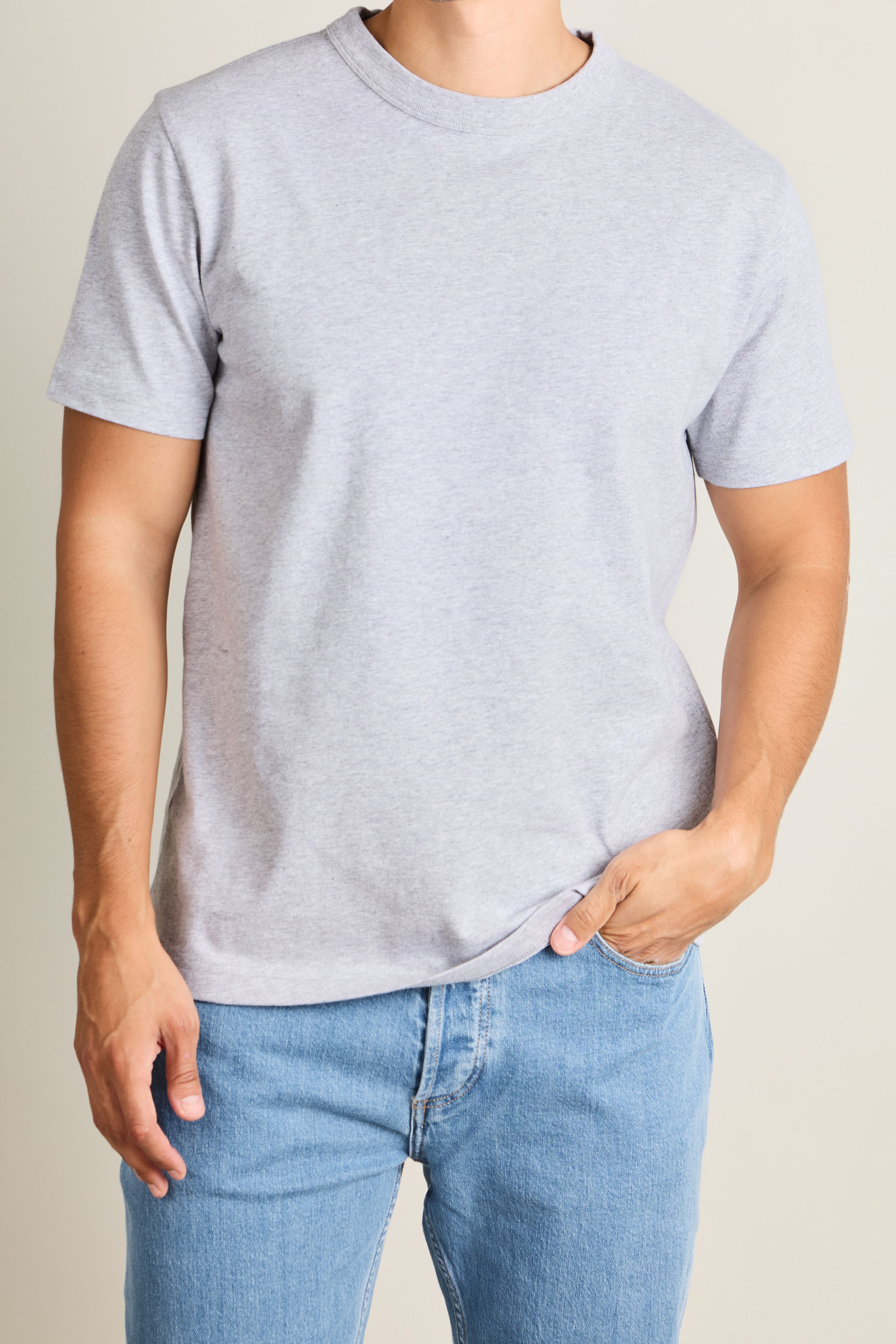 le-pantalon-t-shirts-homme-tee-shirt-gris-chin-coton-300g image 4