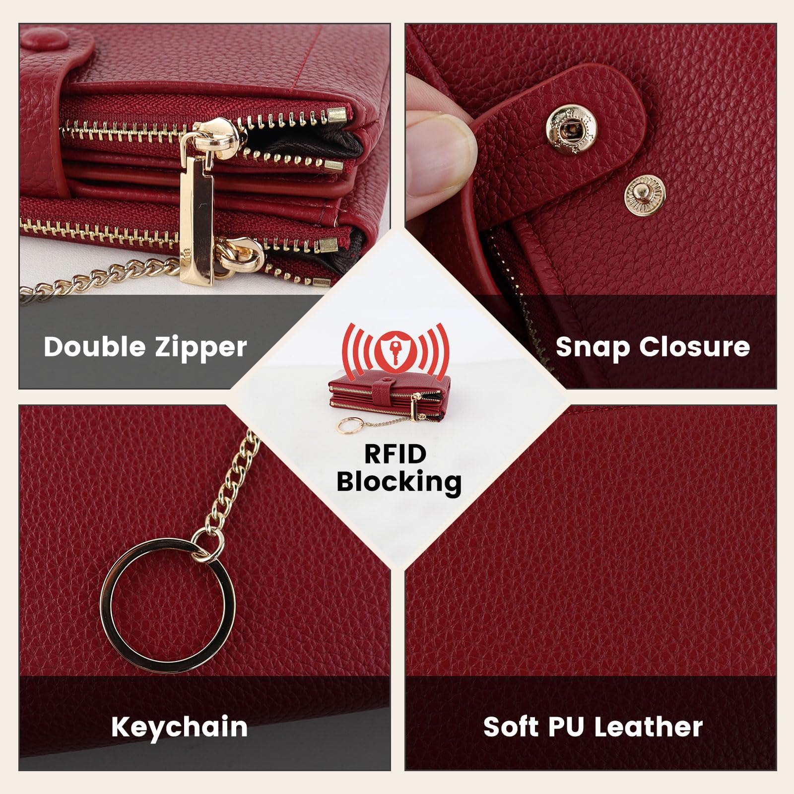 adistylinno-women-s-wallet-portefeuille-rfid-rouge-20-cartes image 3