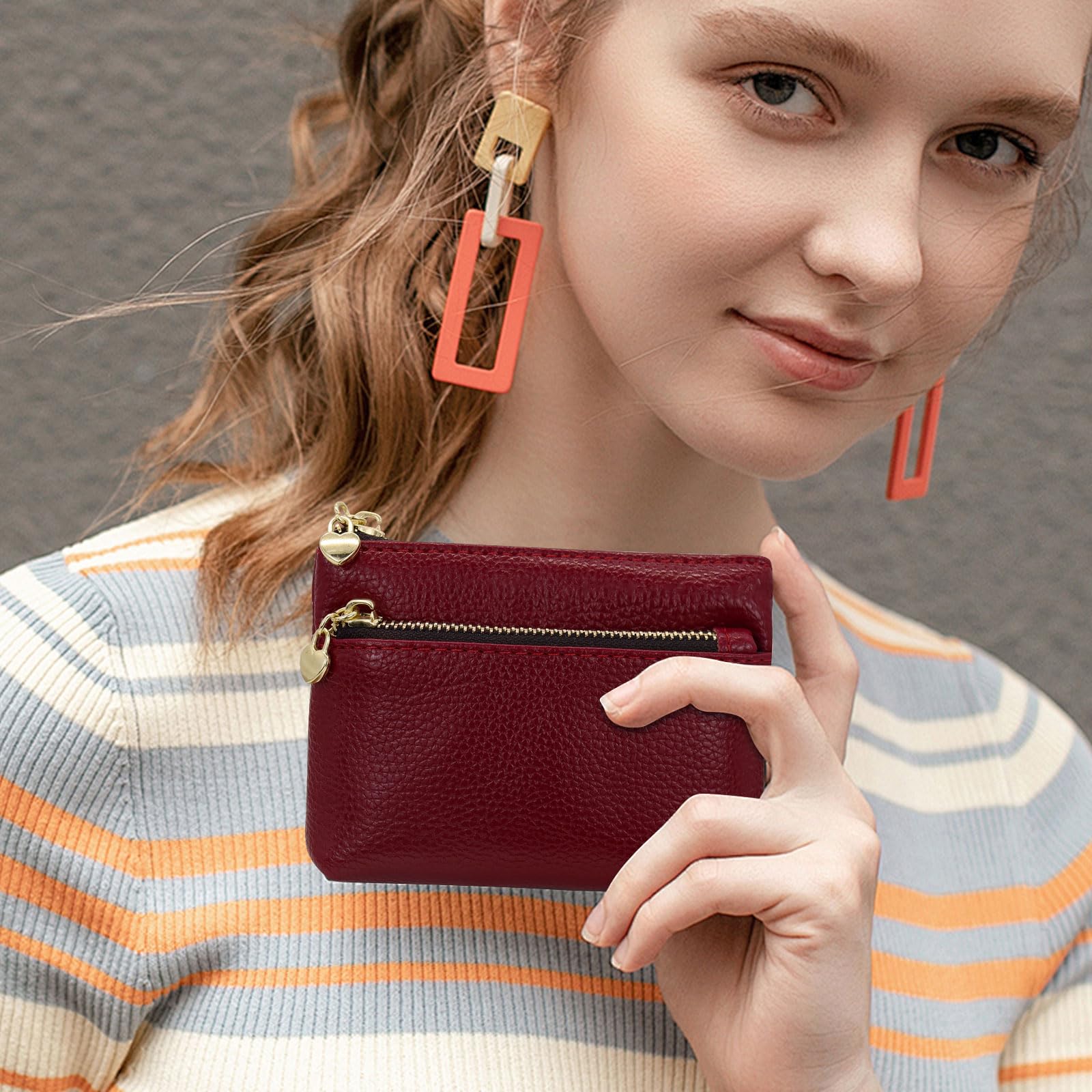adistylinno-women-s-wallet-portefeuille-rouge-3-zips image 5