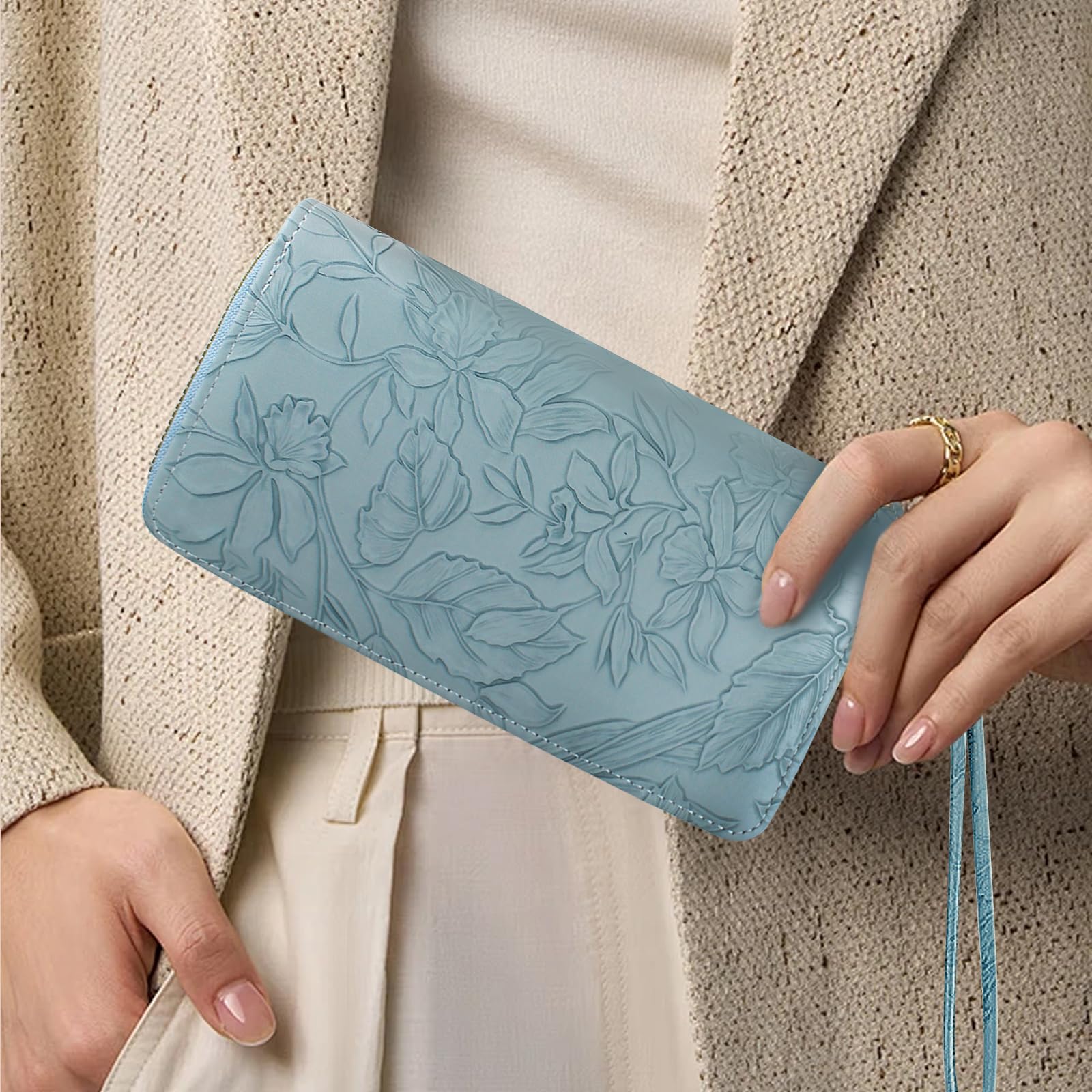 adistylinno-women-s-wallet-portefeuille-femme-bleu-grande-capacit image 5