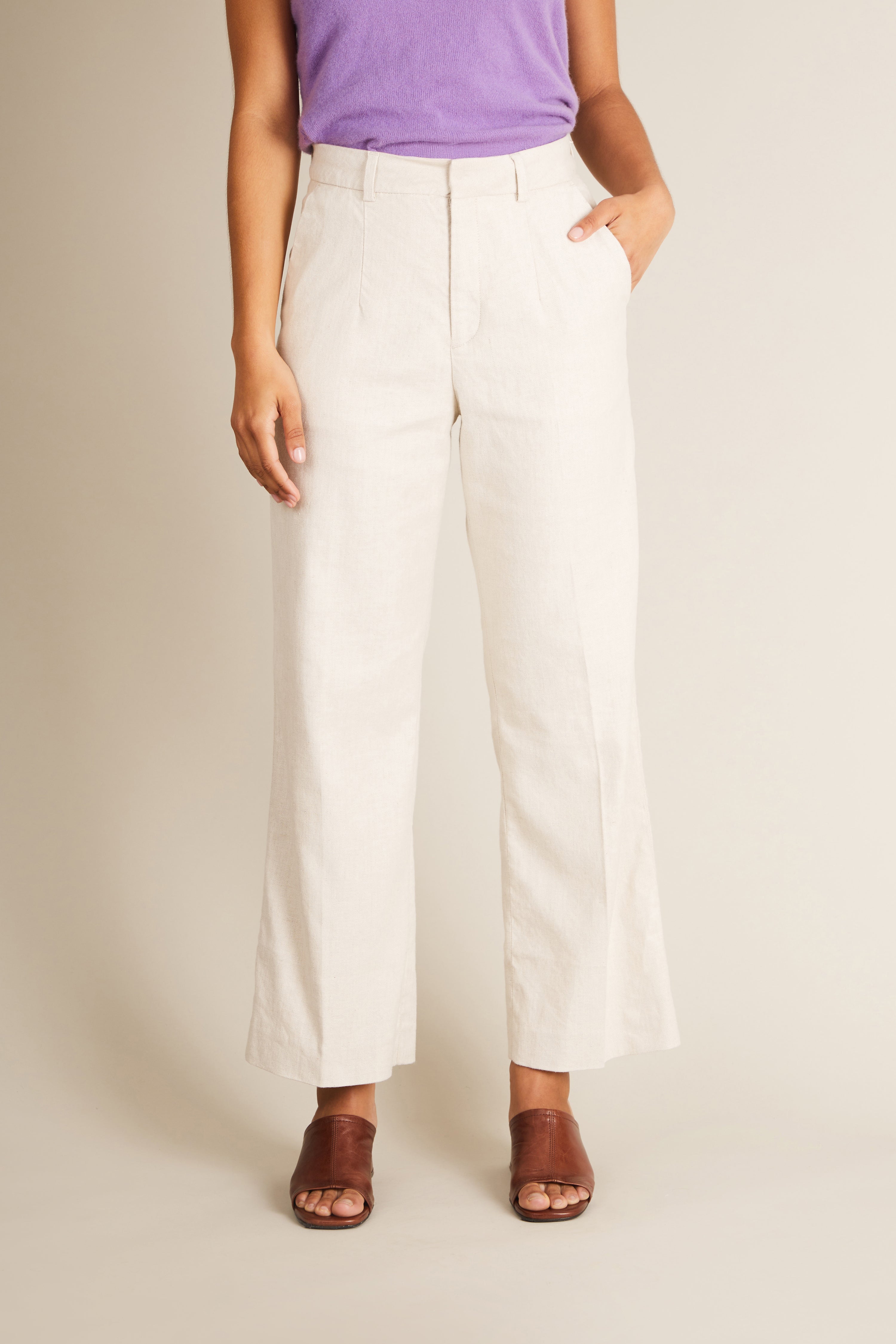 le-pantalon-femme-fm-lpwpf-1-pantalon-flare-cru-lin image 4