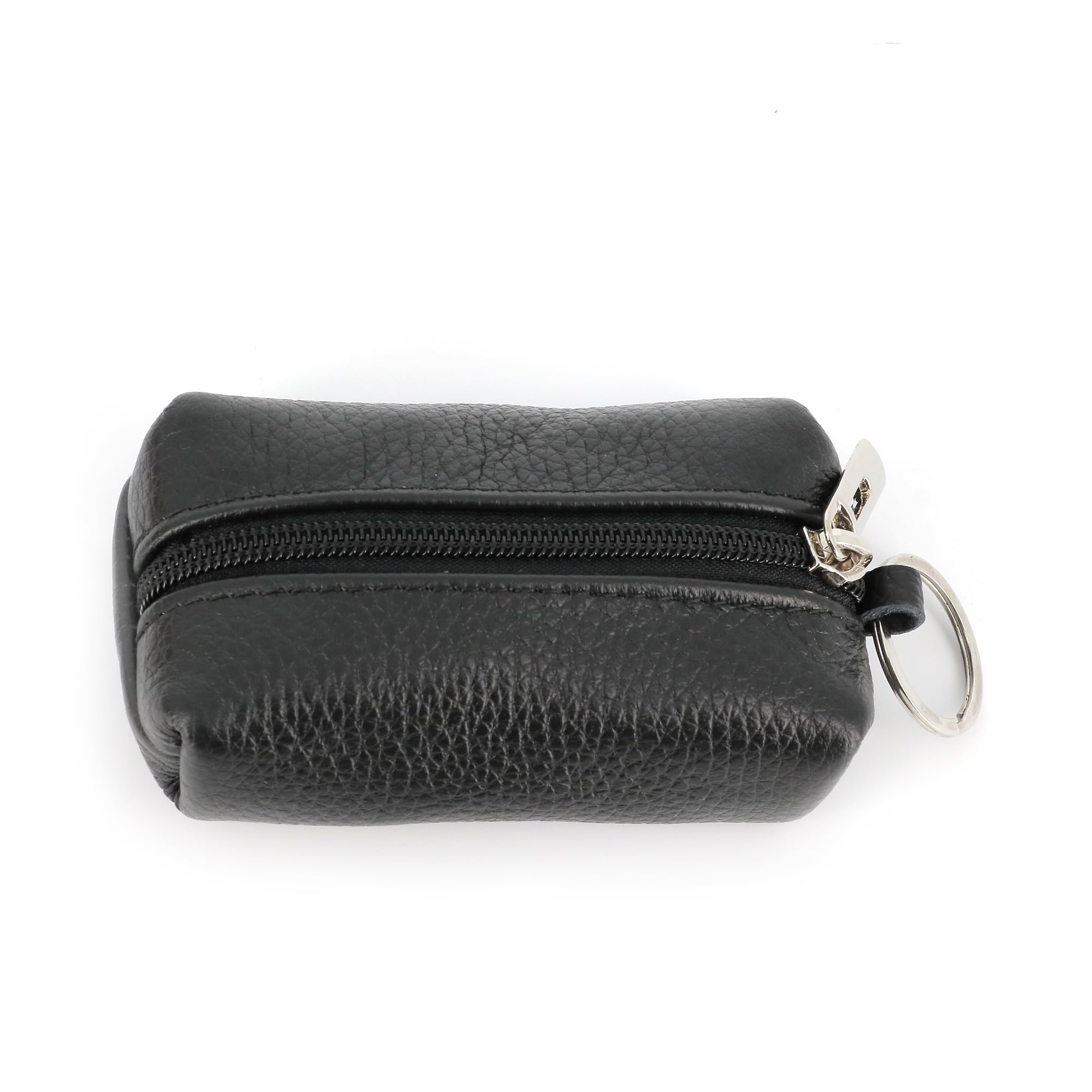 double-tree-porte-monnaie-cuir-grain-noir-zip-porte-cl-s image 2