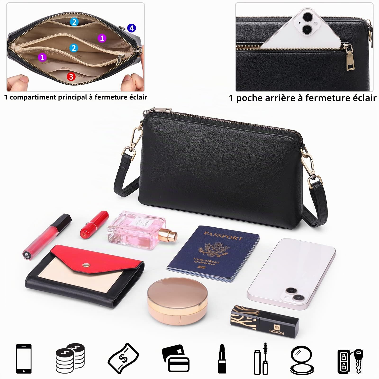 gaekeao-crossbody-bag-sac-bandouli-re-femme-noir-multi-poches image 2