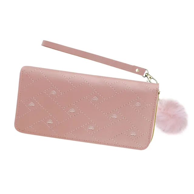 adistylinno-portefeuille-femme-rose-zip-grande-capacit image 1