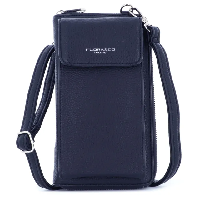 flora-co-pochettes-t-l-phones-pochette-t-l-phone-bleu-marine-simil image 1