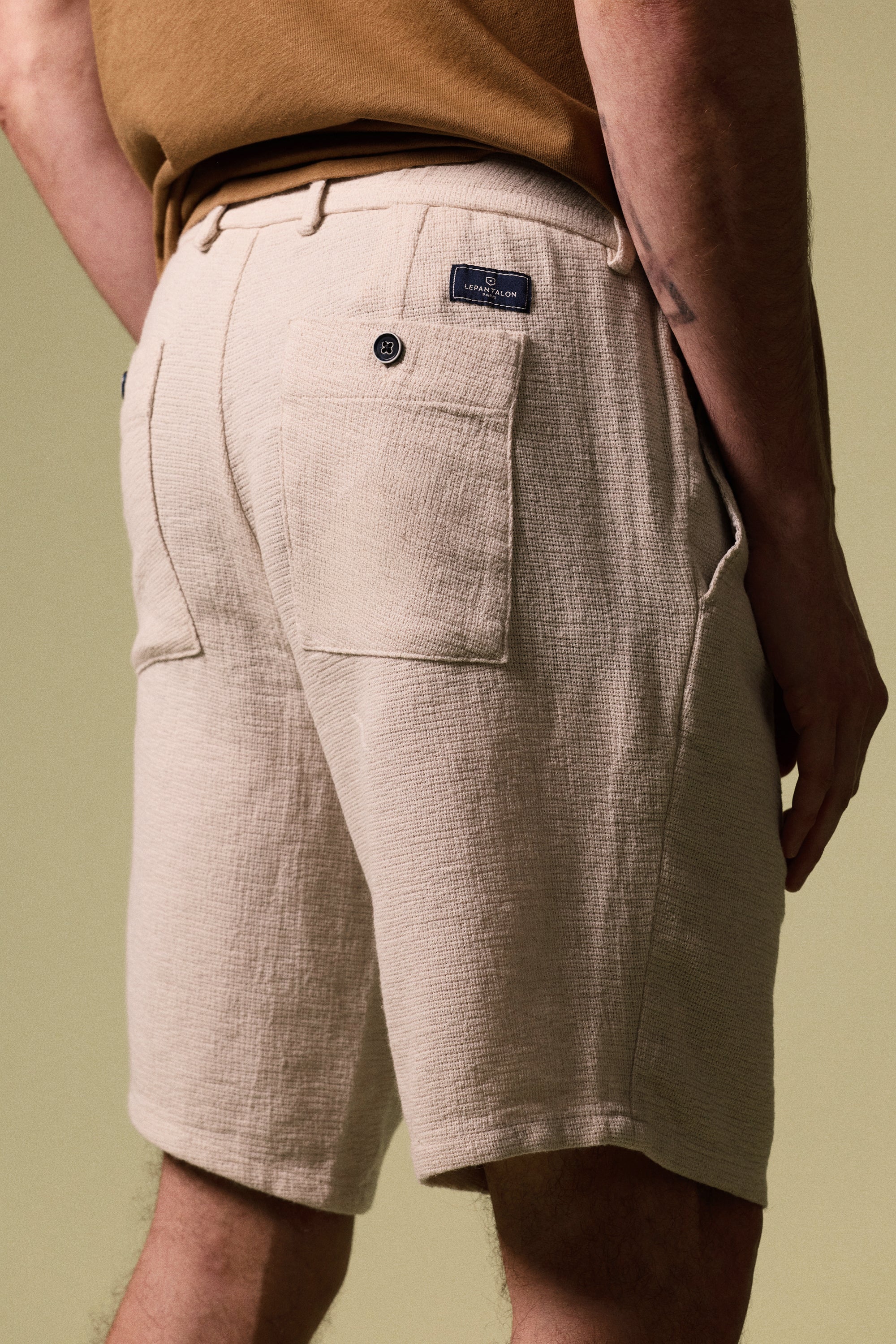 le-pantalon-bermudas-homme-fm-lpba-1-bermuda-cru-lin-coton-large image 2