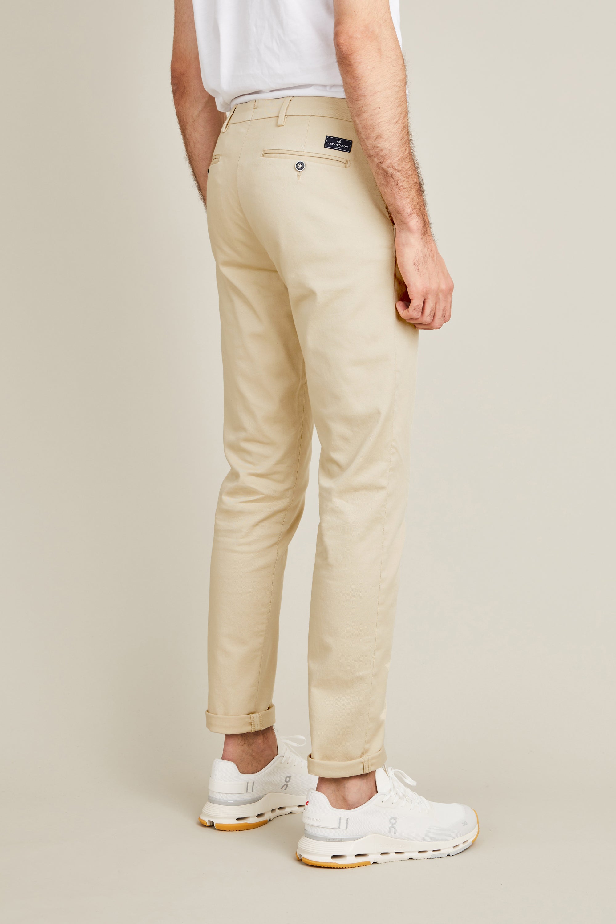 le-pantalon-chinos-homme-chino-beige-clair-coton image 8