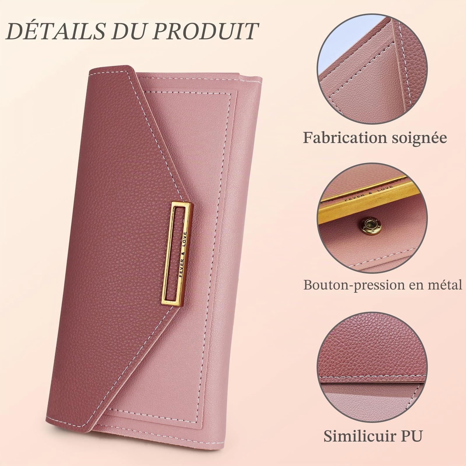 adistylinno-women-s-wallet-portefeuille-long-rose-19-cm-similicuir image 4