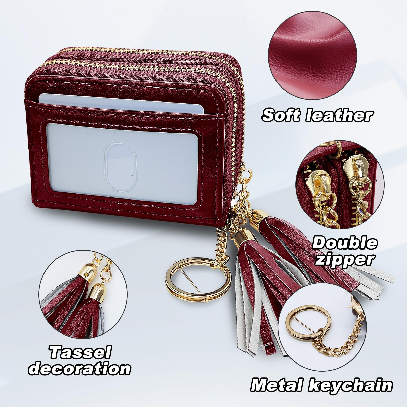 adistylinno-card-wallet-porte-cartes-femme-marron-double-zip image 4