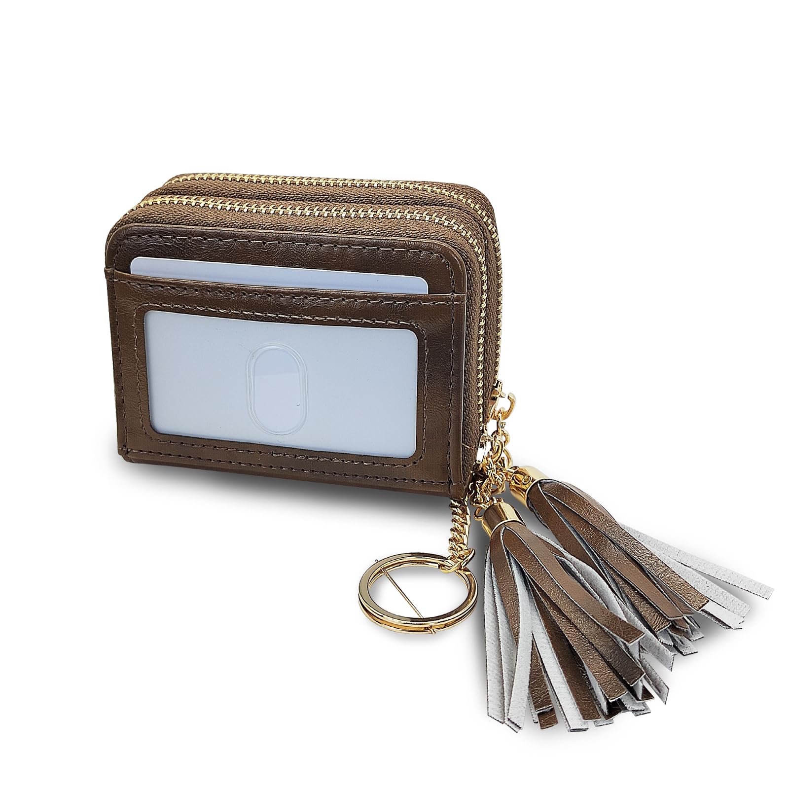 adistylinno-card-wallet-porte-cartes-femme-rouge-double-zip image 1