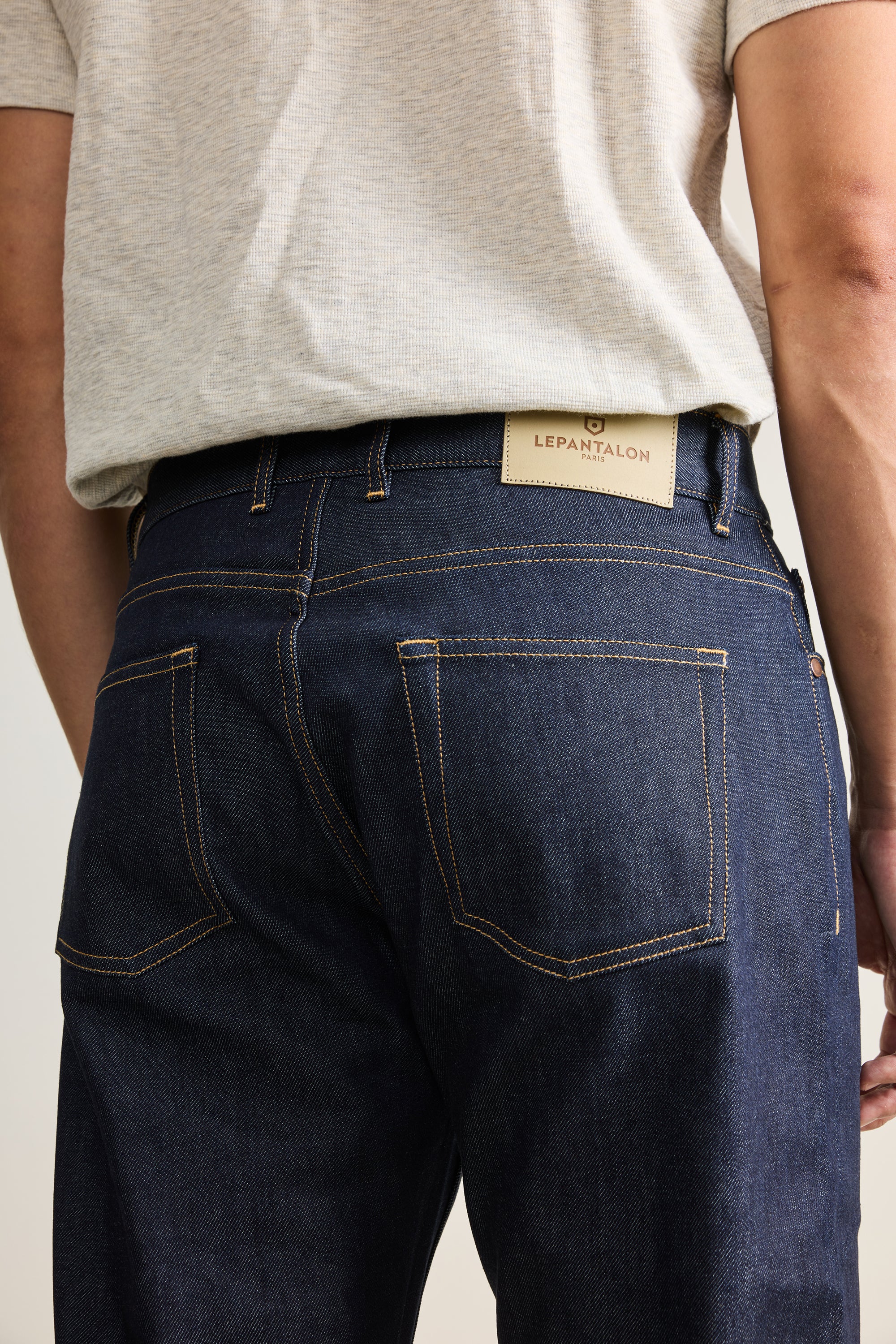 le-pantalon-jeans-homme-selvedge-bleu-coton-bio-semi-slim image 3