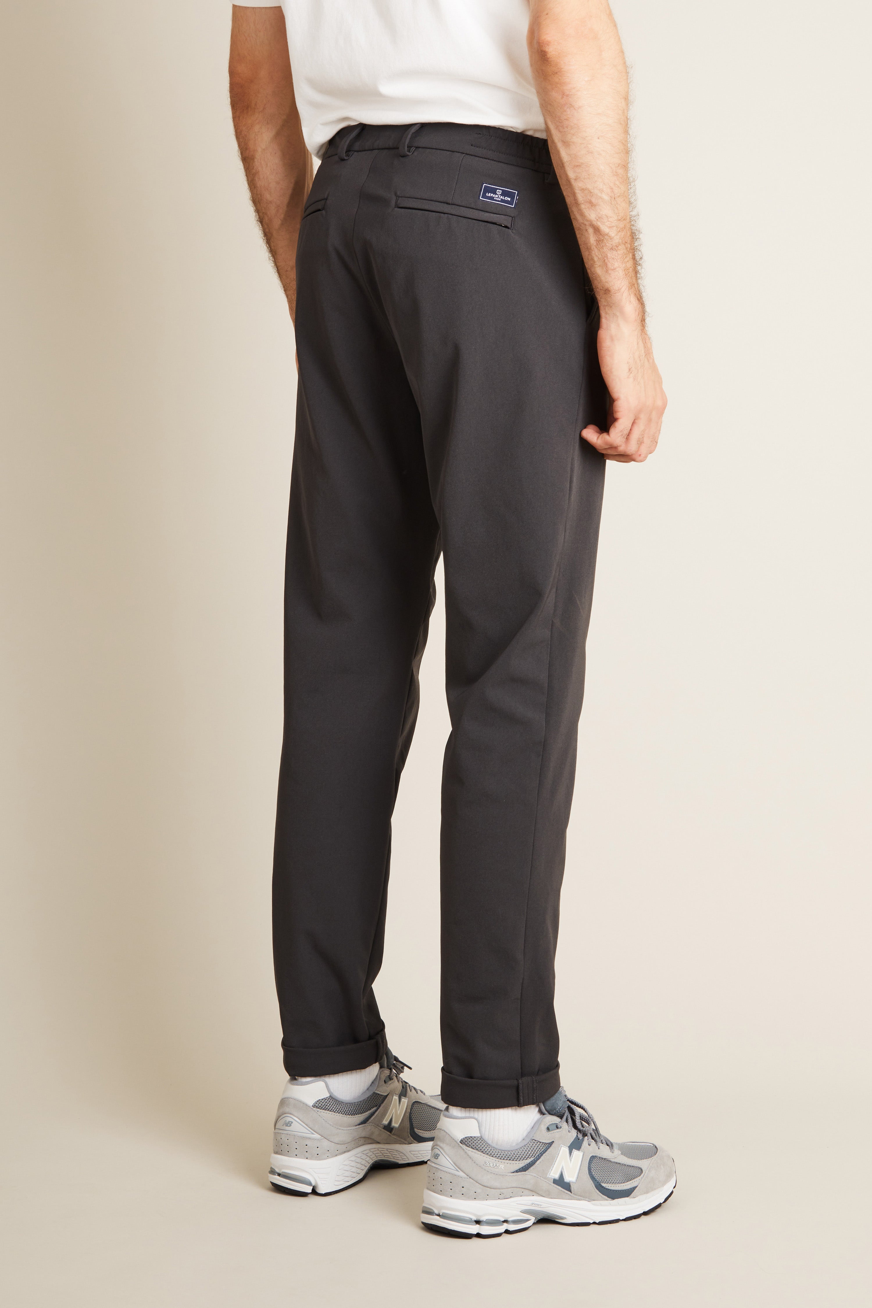 le-pantalon-chinos-homme-chino-technique-gris-anthracite-stretch image 3