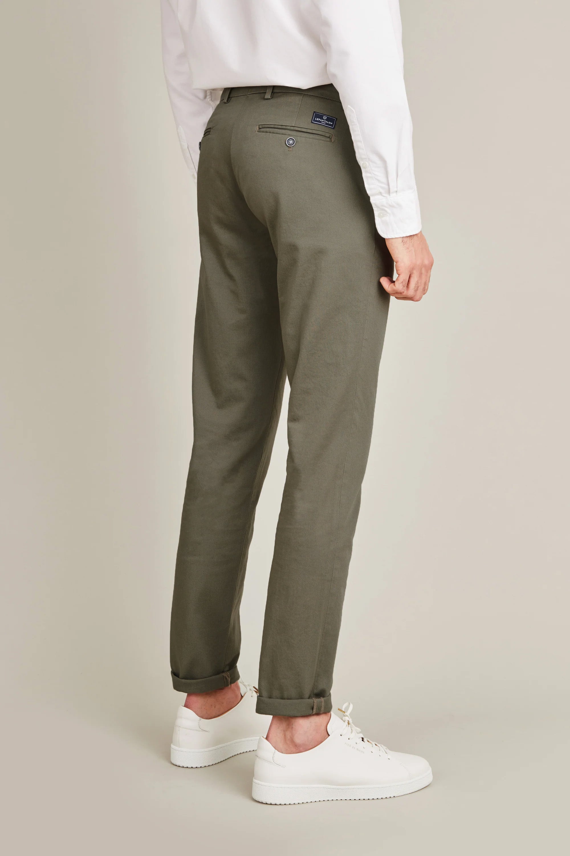 le-pantalon-chinos-homme-chino-kaki-semi-slim-coton image 4