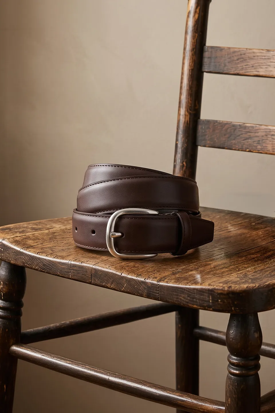 le-pantalon-ceinture-cuir-lisse-marron-ceinture-homme-100-cm-couper image 1