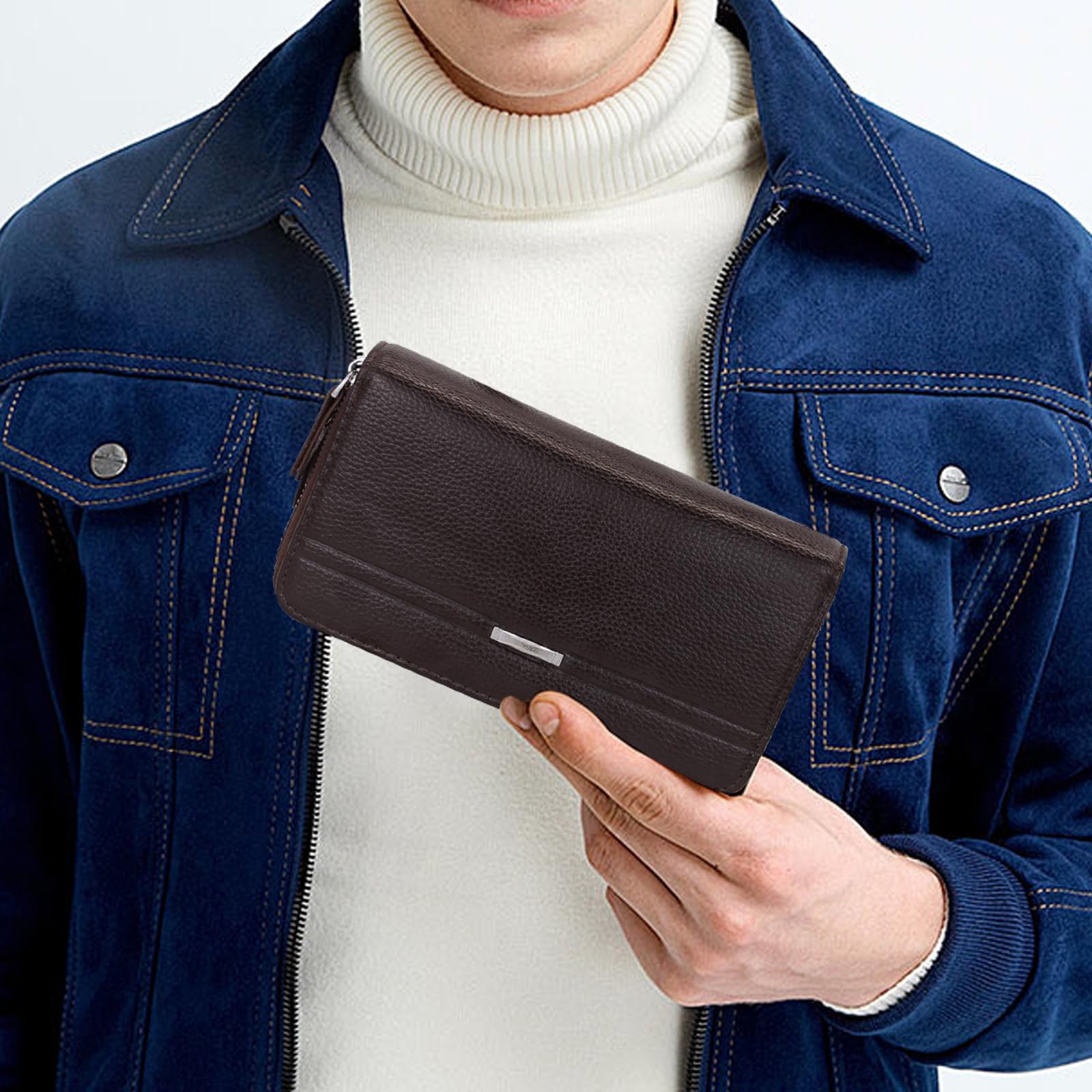 adistylinno-men-s-wallet-portefeuille-long-homme-noir-cuir image 6