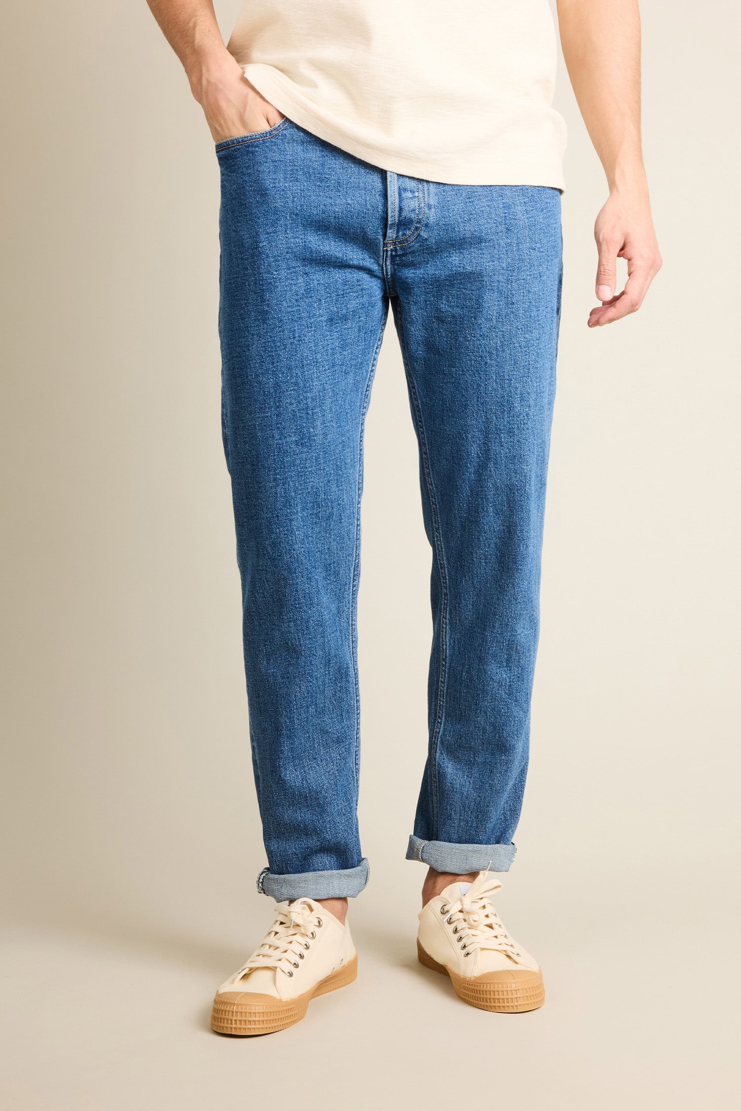 le-pantalon-jeans-homme-jean-classique-bleu-vintage-coton image 7