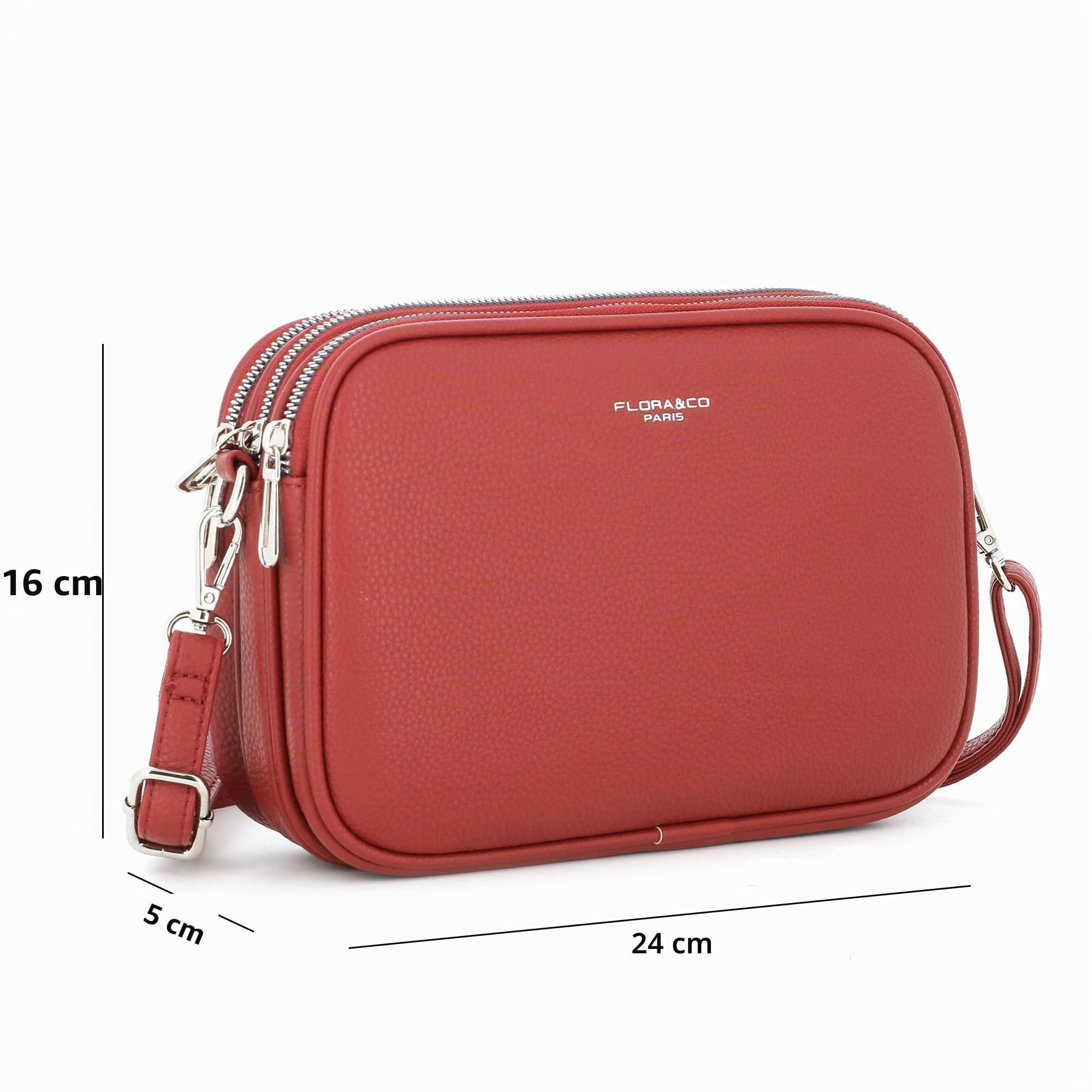 flora-co-sacs-bandouli-res-besace-rouge-simili-cuir-3-poches image 2
