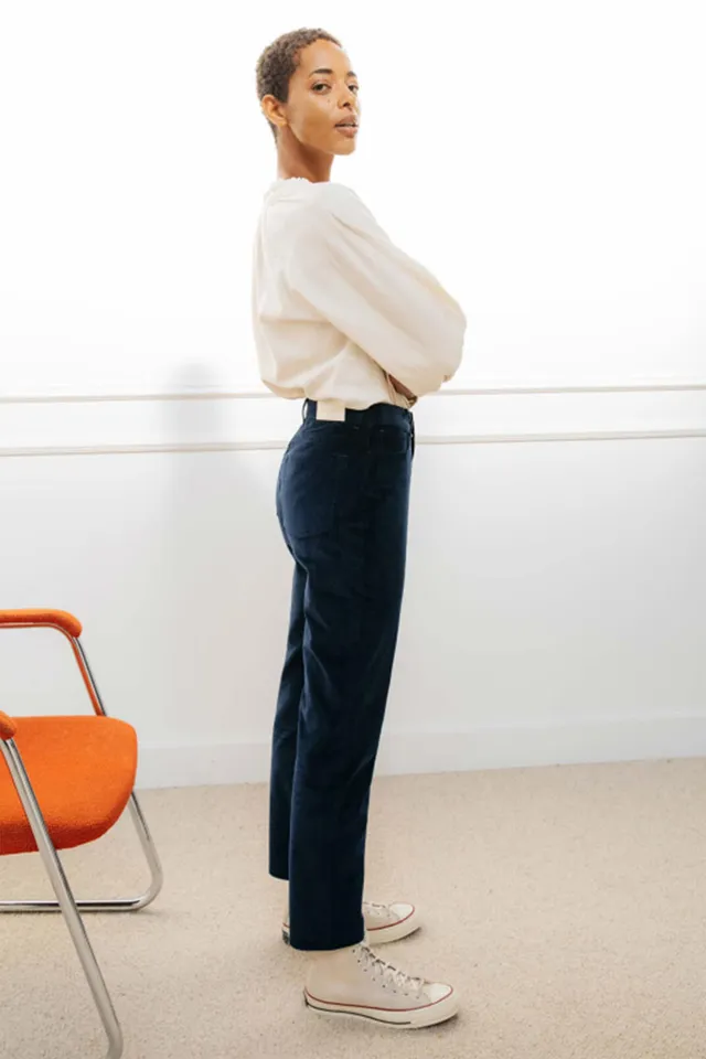 le-pantalon-pantalons-femme-fm-lpwv-1-pantalon-velours-bleu-nuit image 1