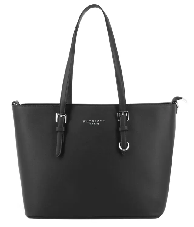 flora-co-cabas-sac-cabas-femme-noir-simili-cuir-a4 image 1