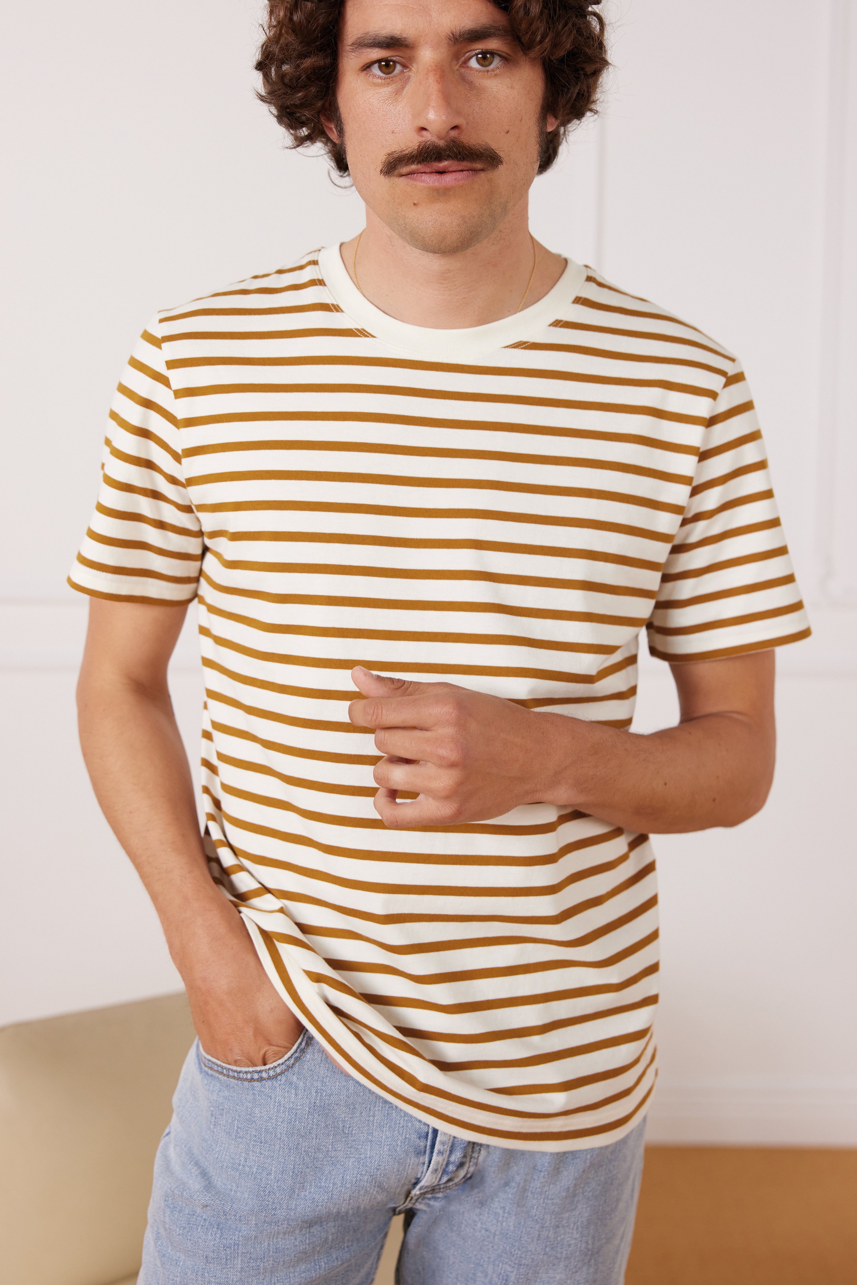 le-pantalon-t-shirts-homme-tee-shirt-marini-re-camel-bio image 3