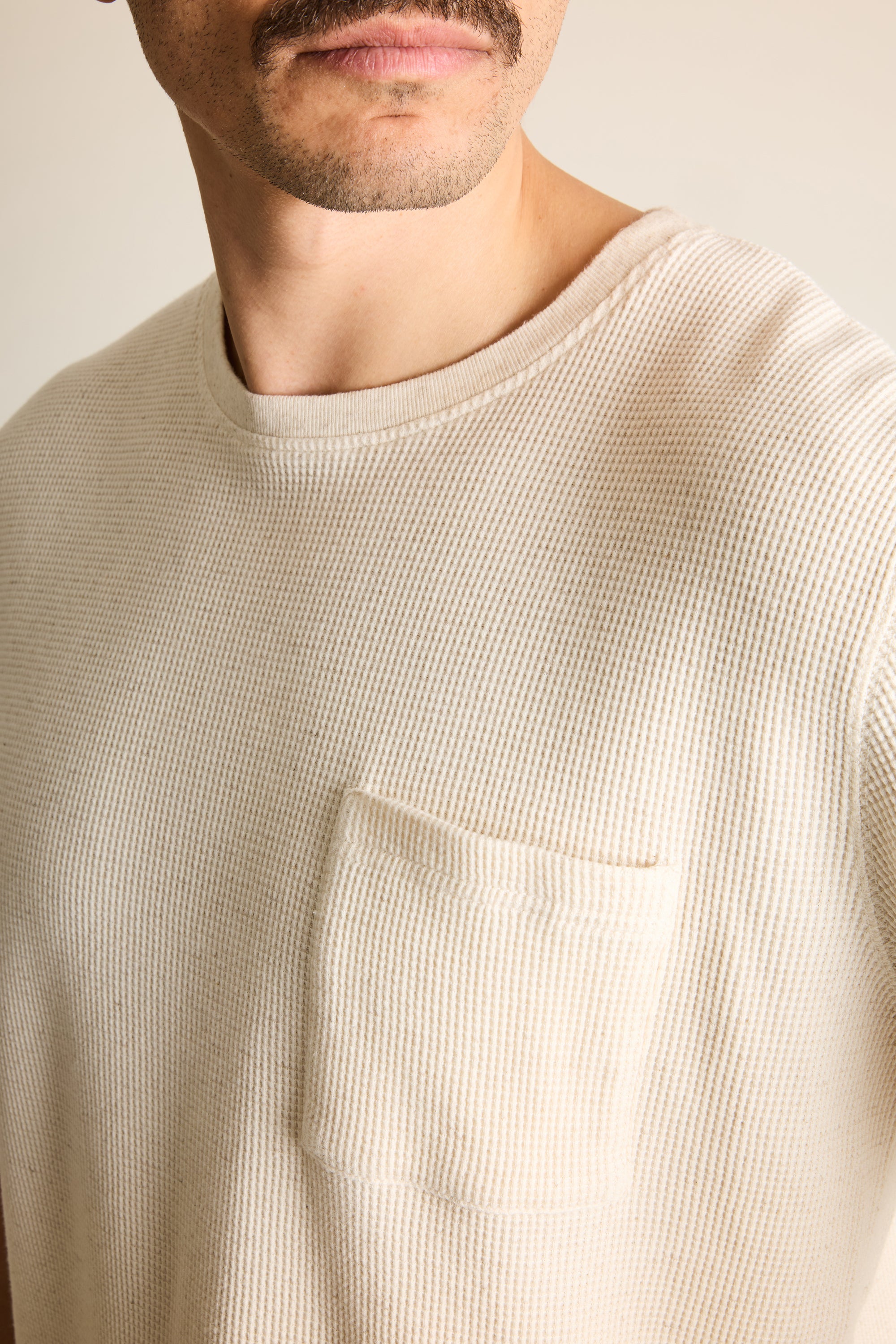 le-pantalon-t-shirts-homme-waffle-tee-shirt-cru-chanvre image 2