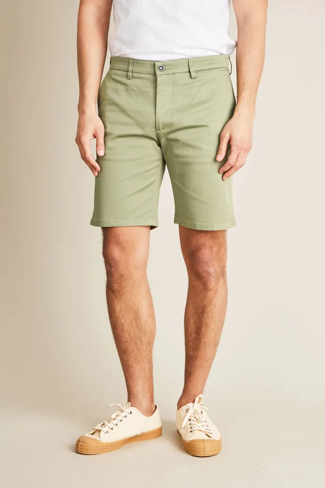 le-pantalon-bermuda-short-vert-tilleul-coton-stretch image 1