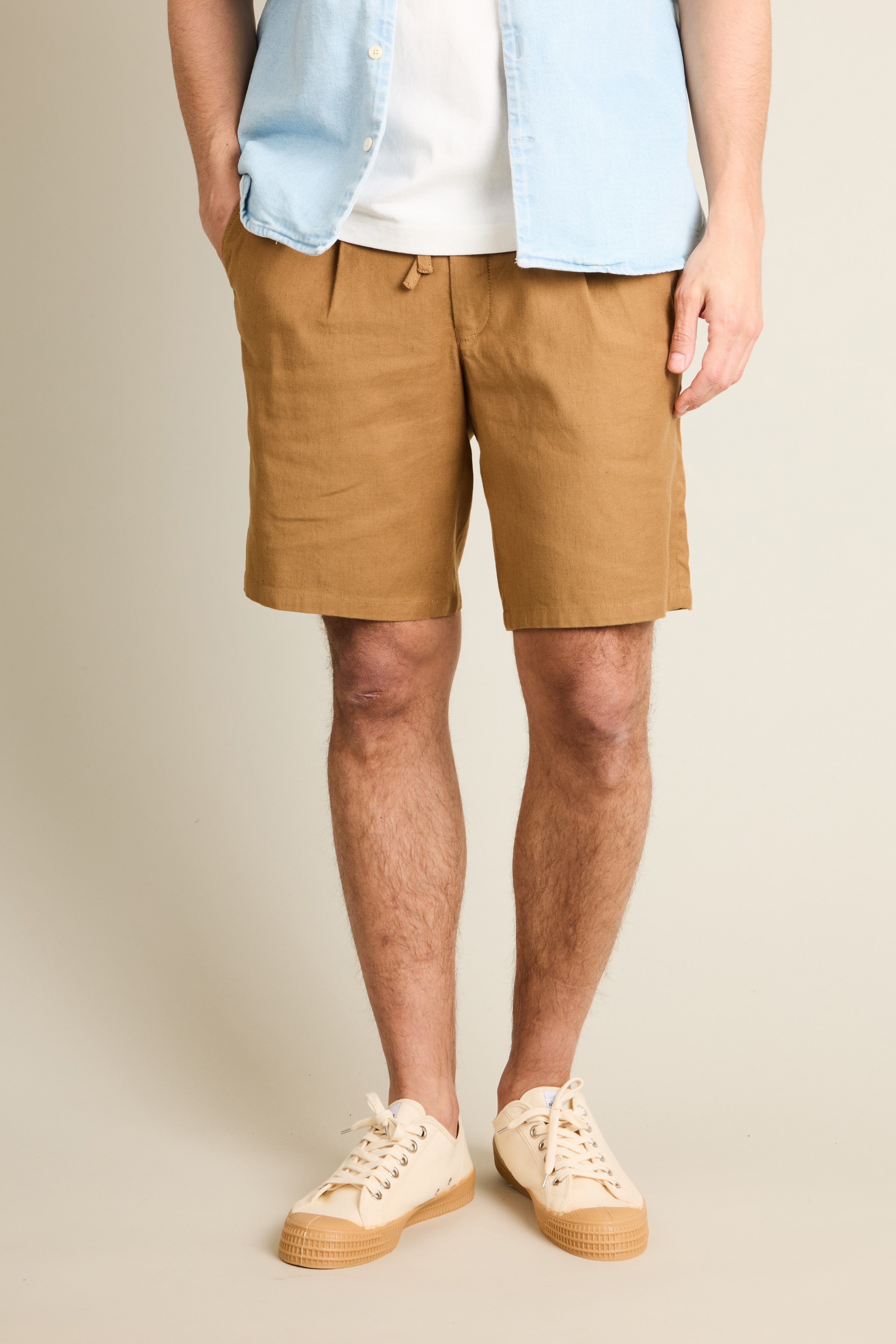 le-pantalon-bermudas-fm-lpbcl-5-short-caramel-lin-coton image 8
