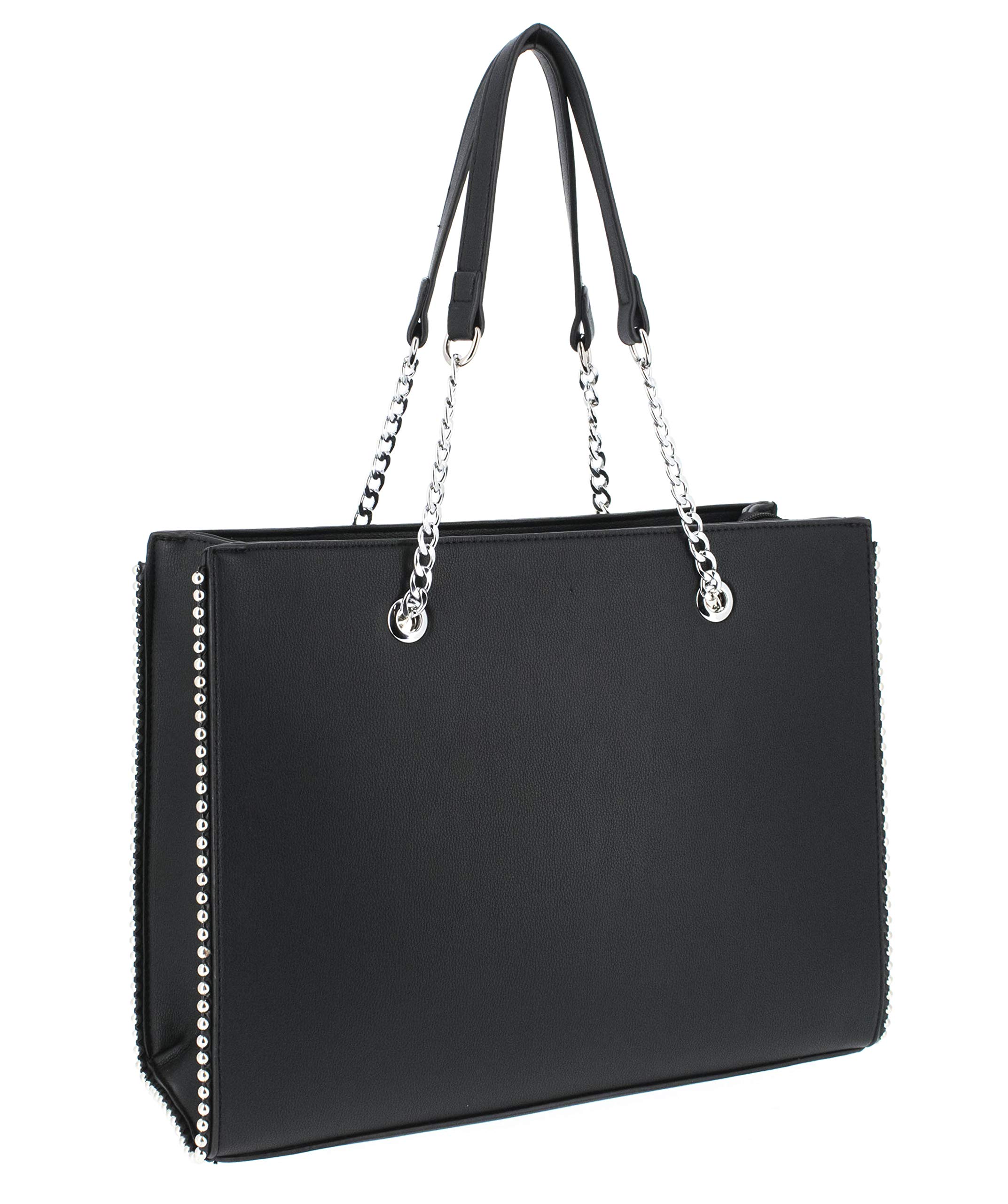 double-tree-sac-main-noir-cabas-cha-ne-perle-format-a4 image 1