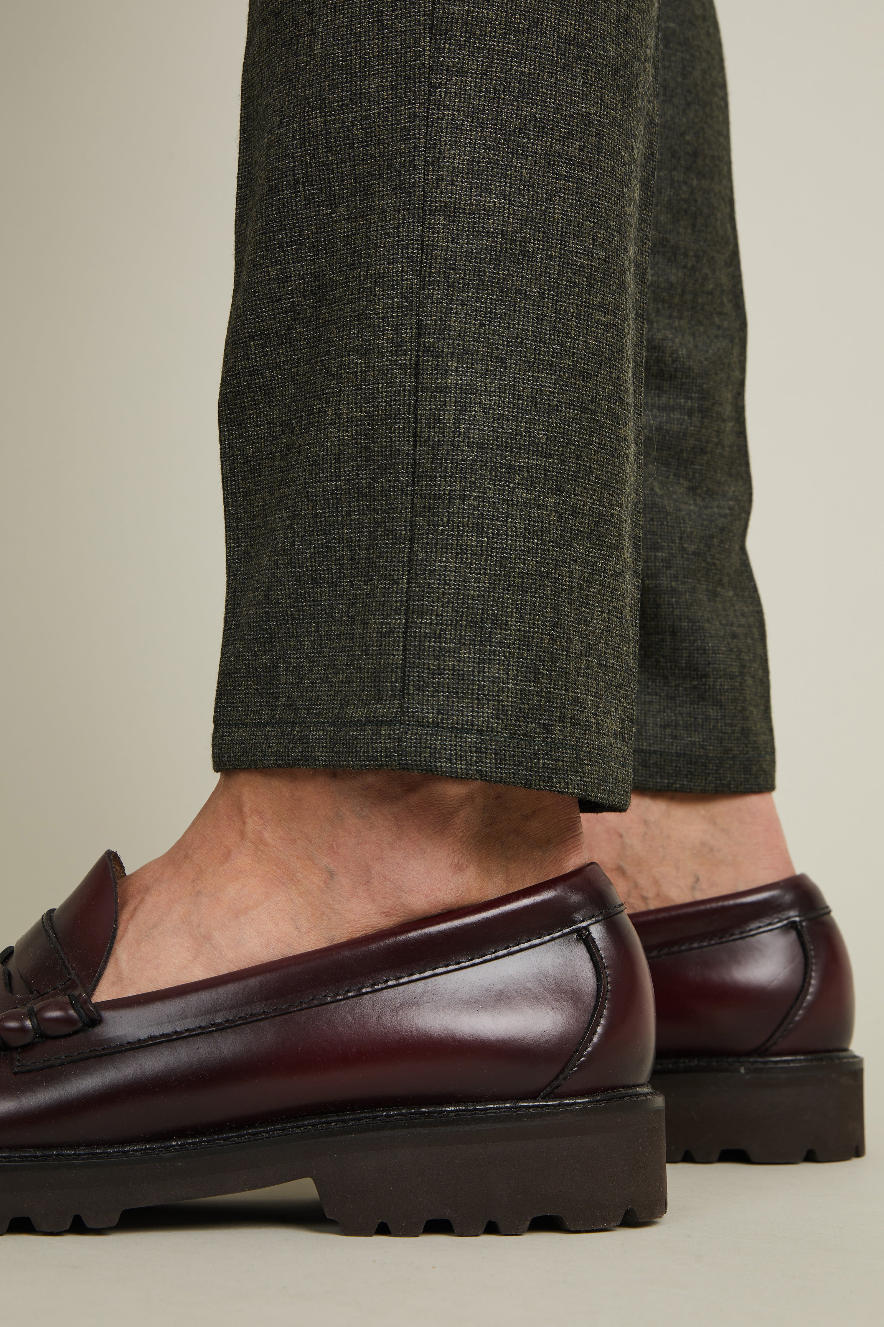 le-pantalon-flanelle-homme-pantalon-vert-tweed-m-rinos image 5