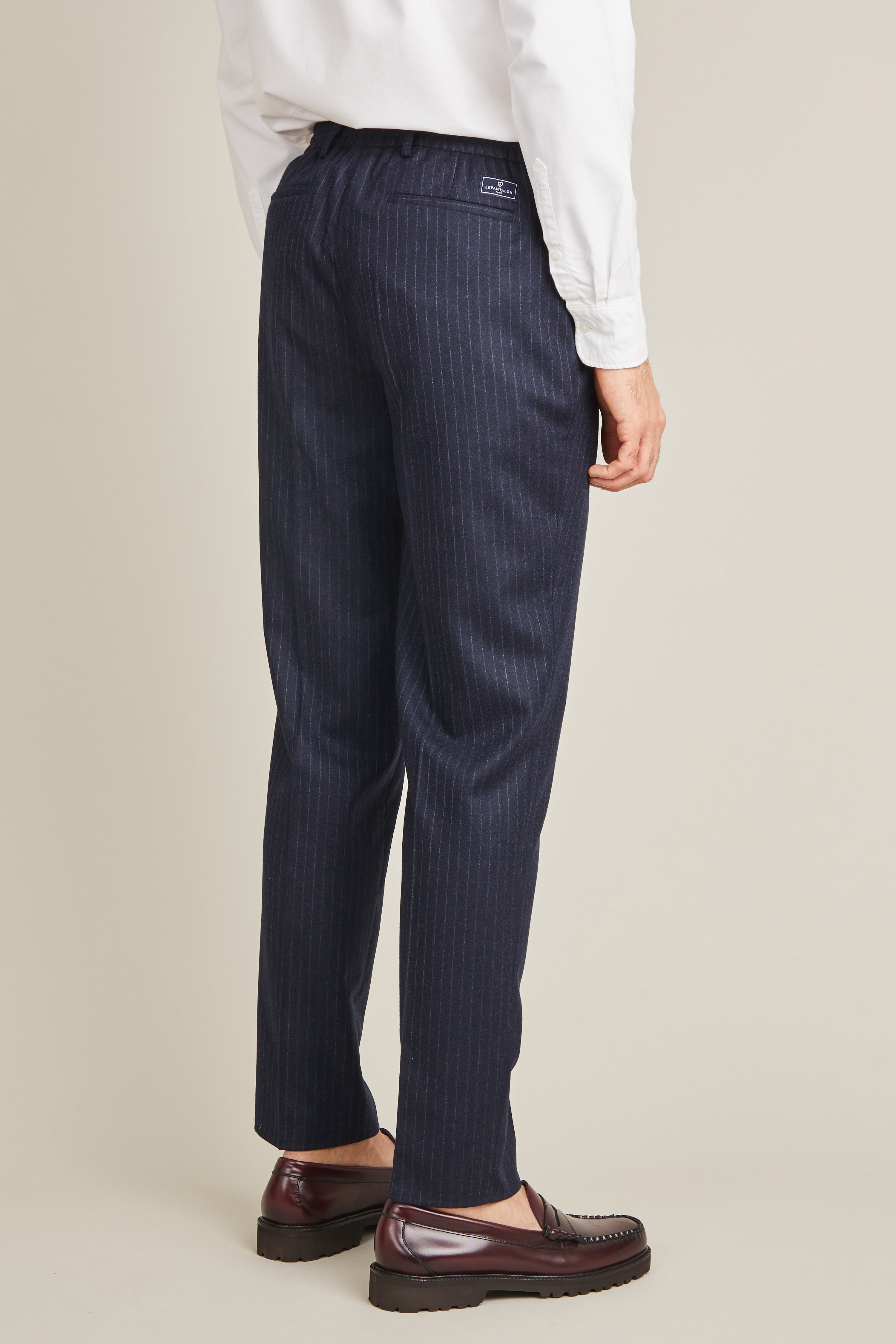 le-pantalon-flanelle-homme-jogpant-bleu-marine-laine-m-rinos image 4