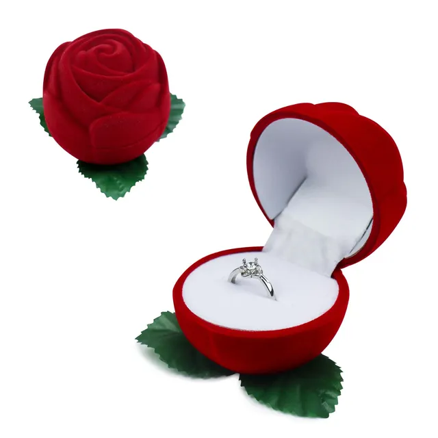 adistylinno-jewelry-box-crin-bague-velours-rose-rouge image 1