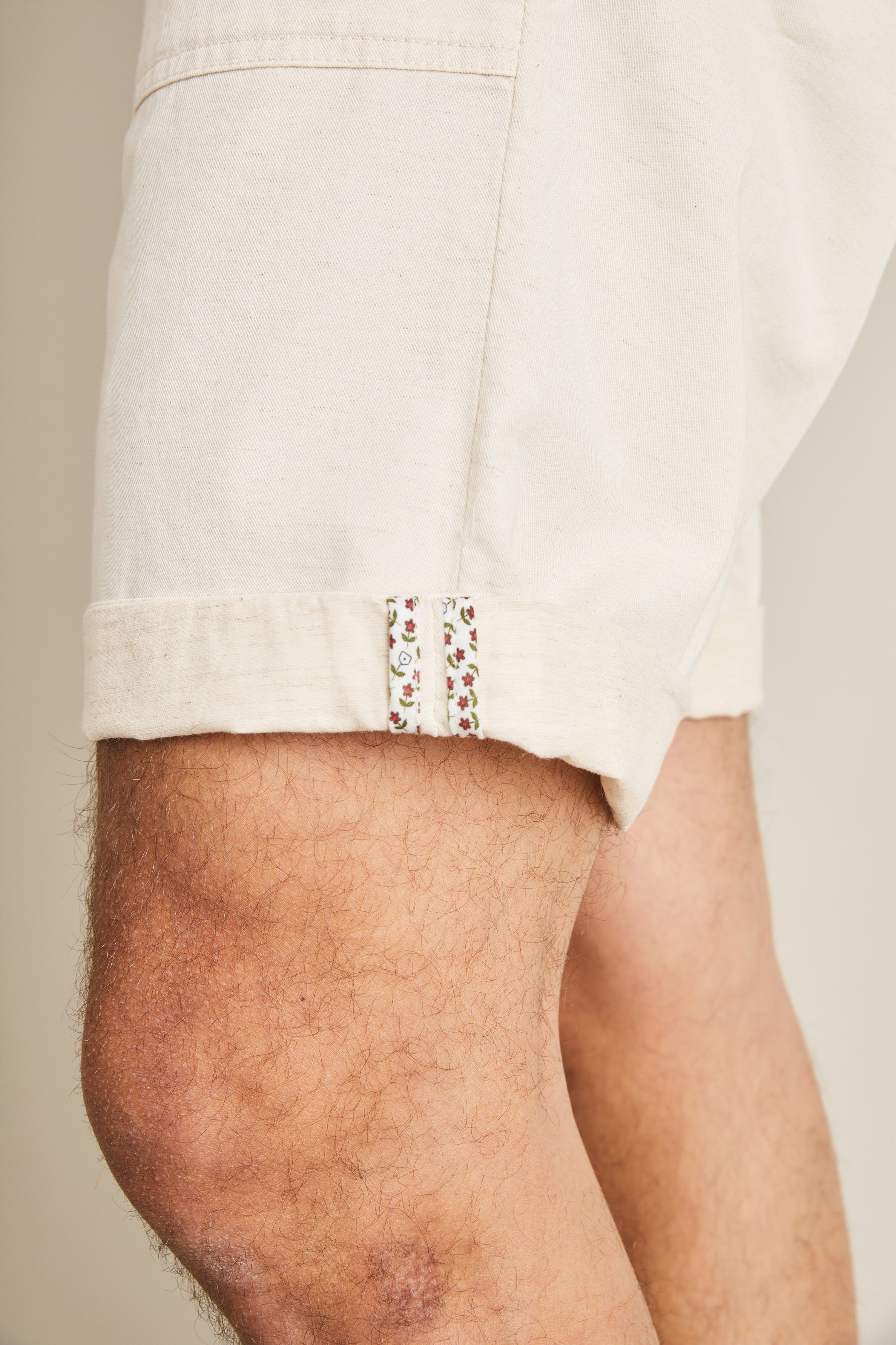 le-pantalon-bermudas-homme-cru-fatigue-short-lin-coton image 3