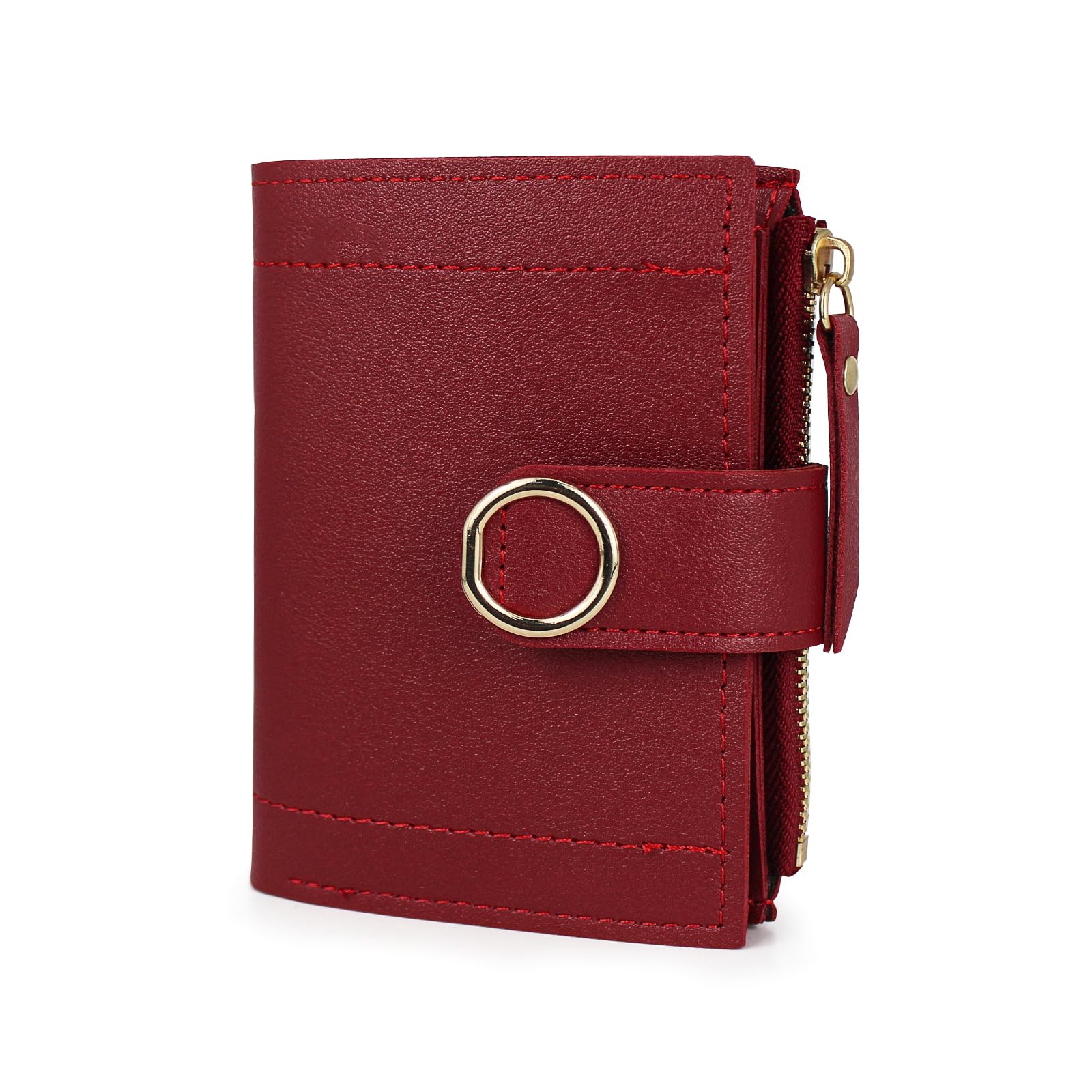 adistylinno-women-s-wallet-portefeuille-femme-rouge-cuir-pu image 1