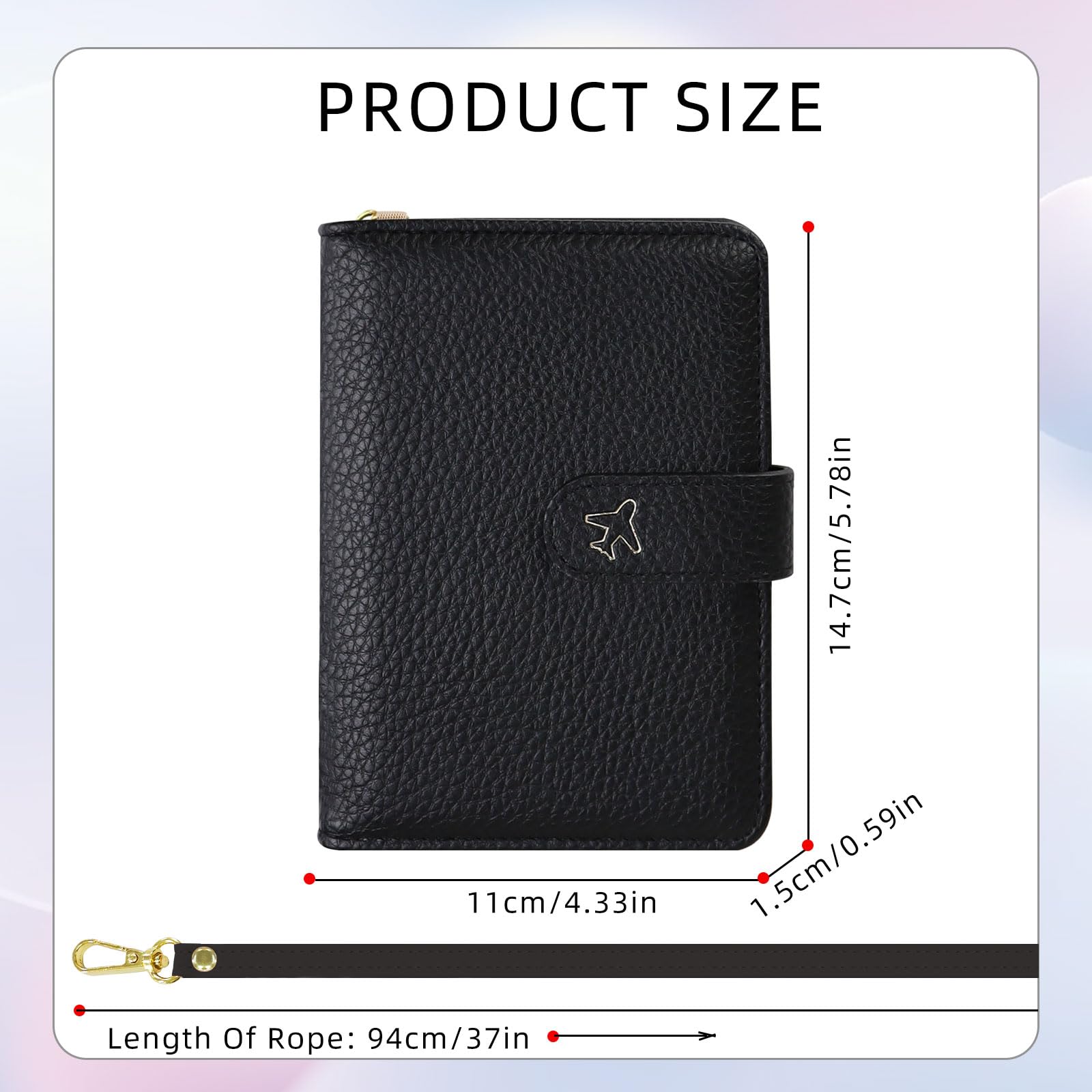 adistylinno-passport-wallet-porte-passeport-noir-rfid image 2