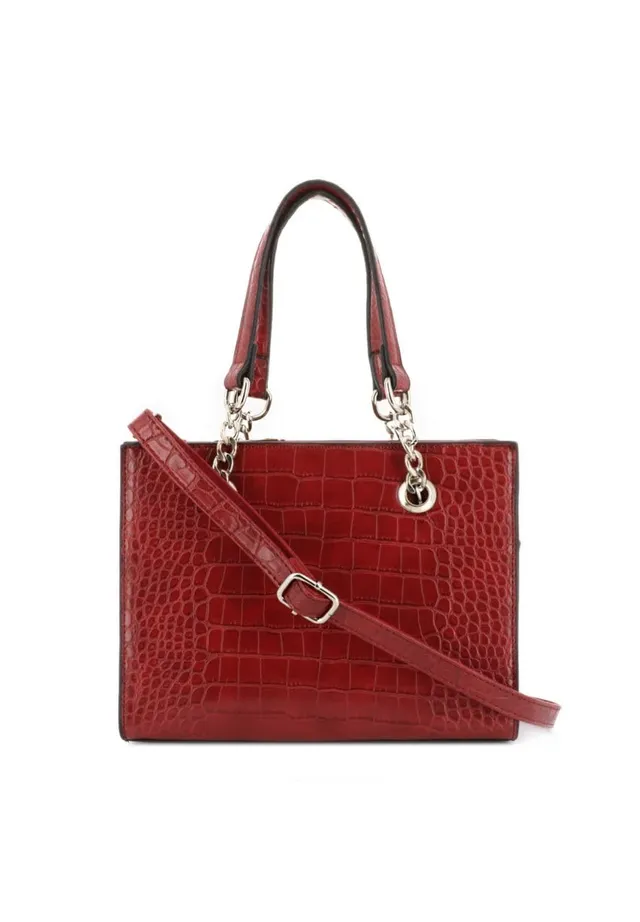 flora-co-sacs-main-bandouli-re-cha-ne-croco-rouge-sac-effet image 1