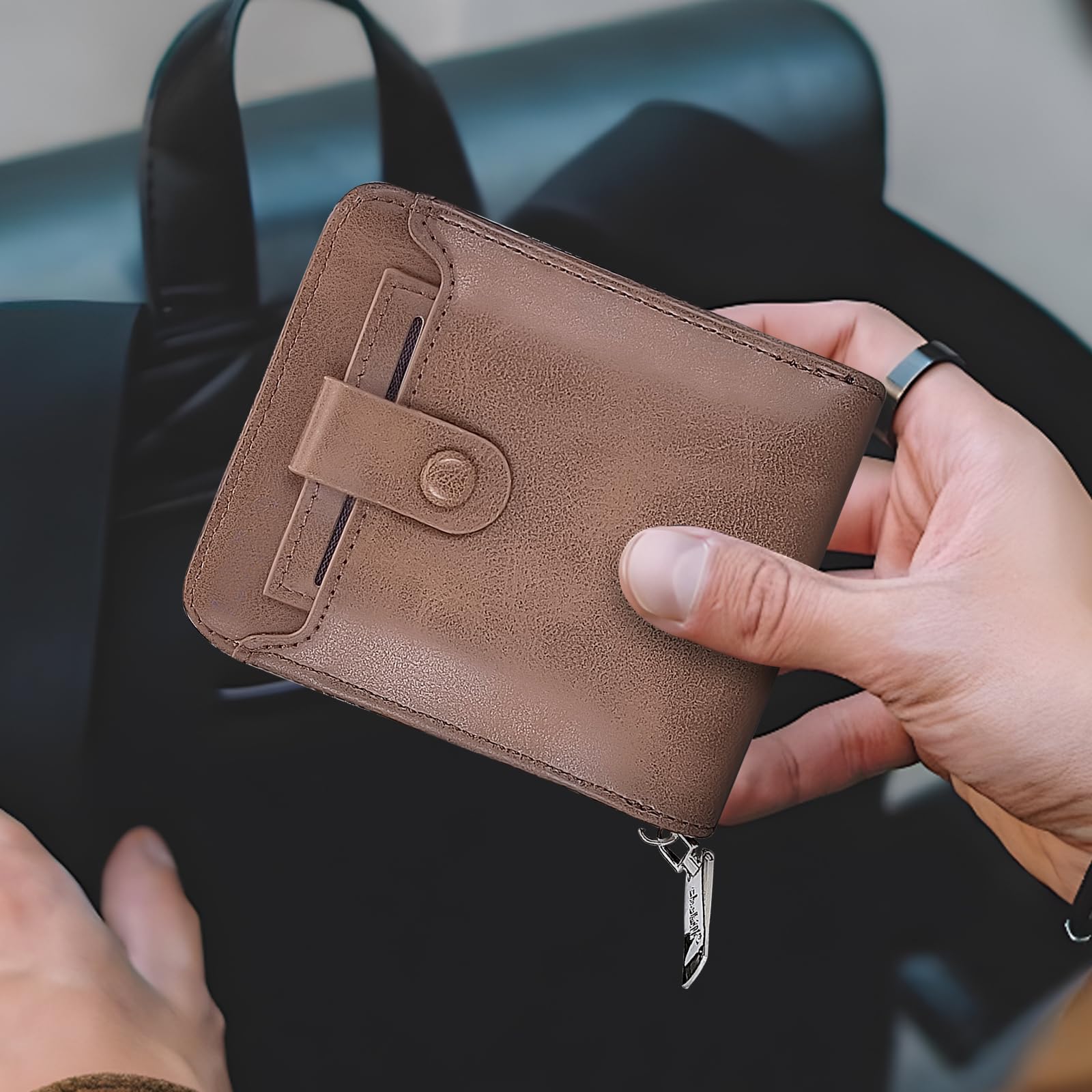 adistylinno-wallet-portefeuille-homme-cuir-pu-compact-zip image 6