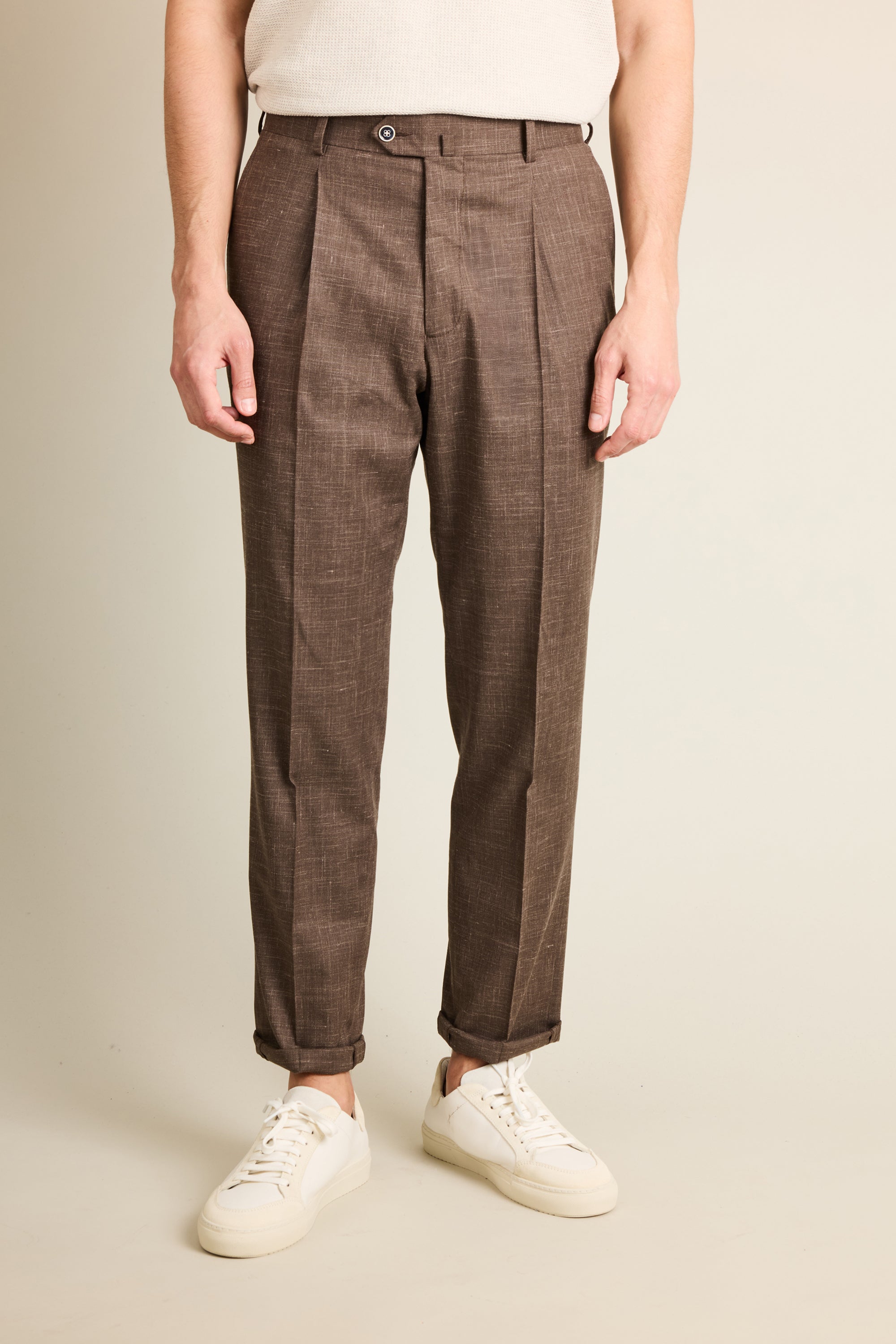 le-pantalon-pantalons-pinces-homme-fm-lpp-13-pantalon-marron-l-ger image 5