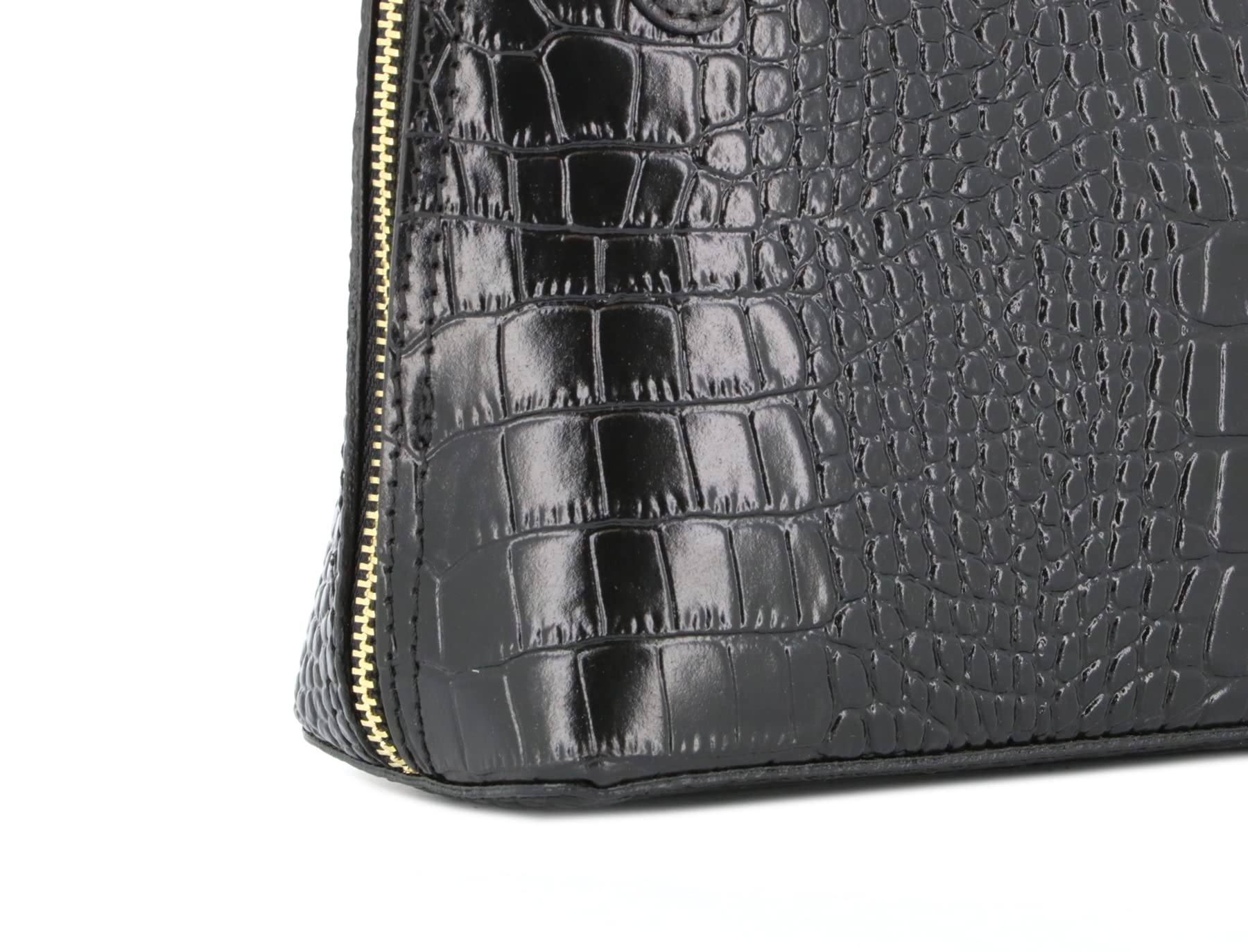 double-tree-sac-bandouli-re-cuir-d-me-croco-noir image 6