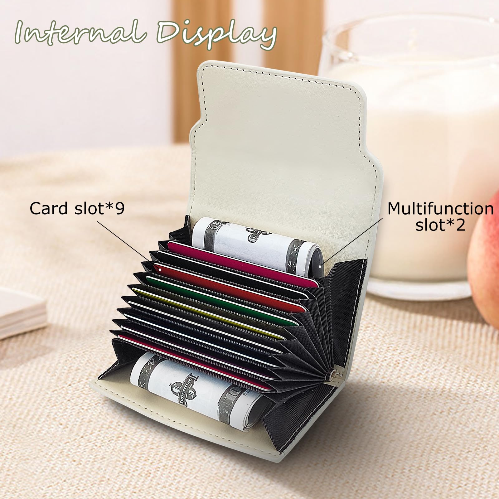 adistylinno-card-wallet-porte-cartes-femme-blanc-9-cartes image 3
