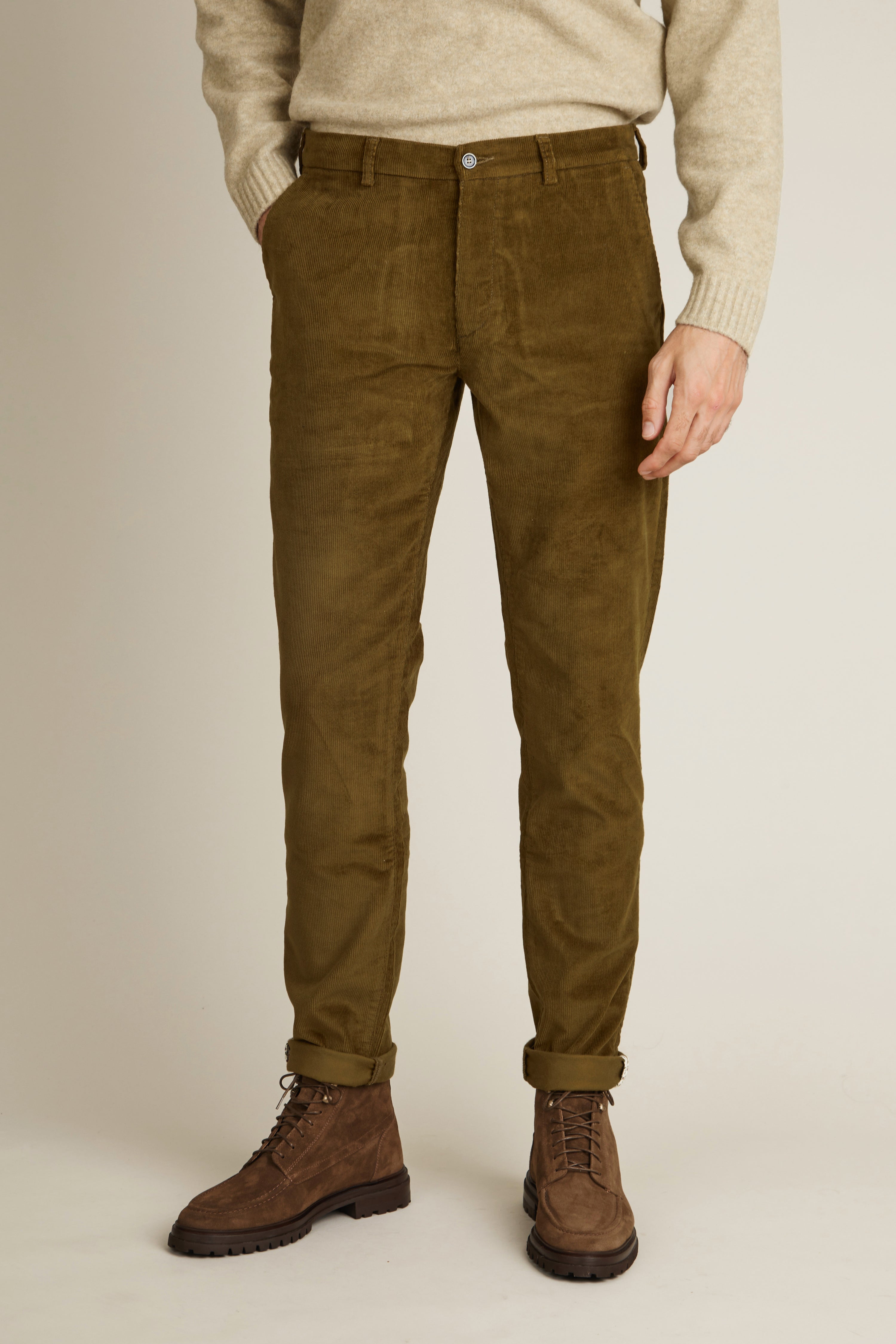 le-pantalon-chino-velours-bronze-pantalon-homme-coton-chaud image 1