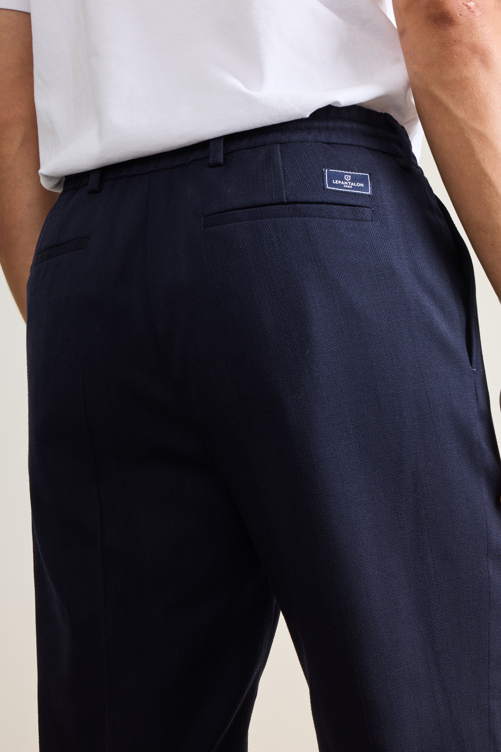 le-pantalon-jogging-homme-jogpant-chevron-bleu-marine-laine image 5