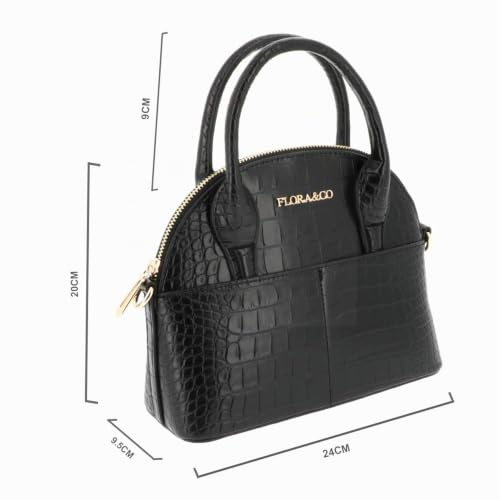 flora-co-sacs-main-petit-sac-noir-croco-cha-ne image 7